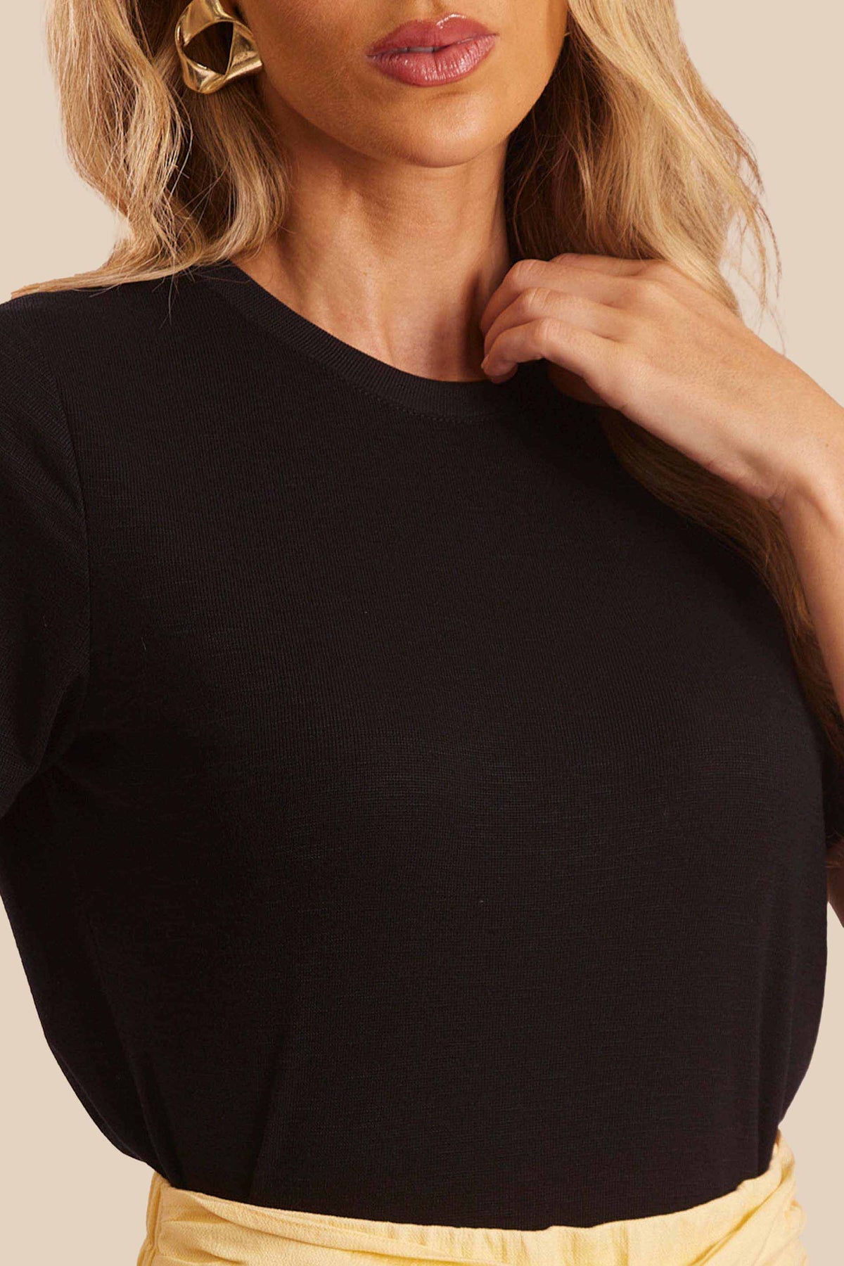 T-shirt Feminina Reta Tricot Flamê Miragem - Doce Trama