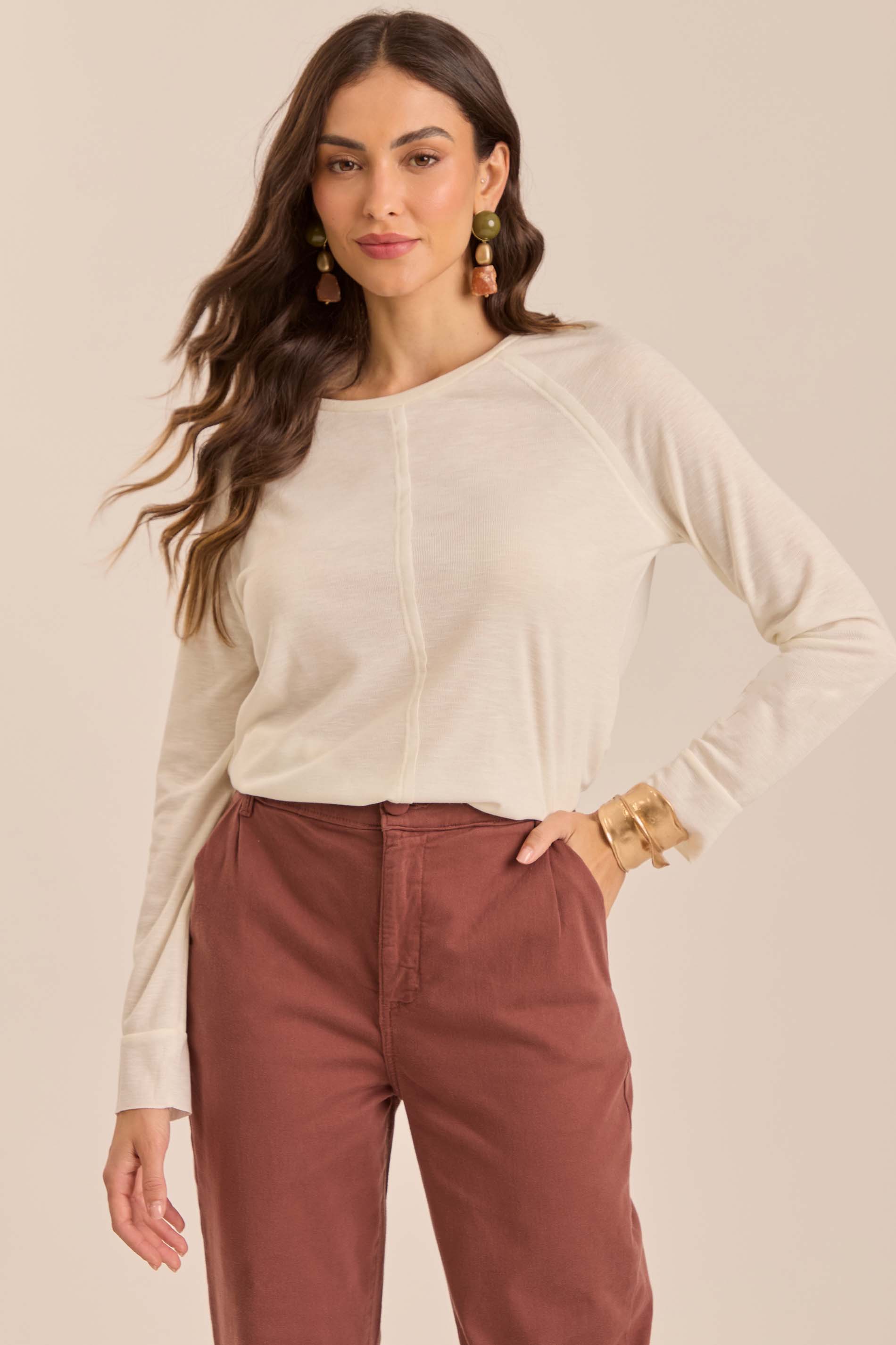 Blusa Retrô Glam em Tricot Flamê
