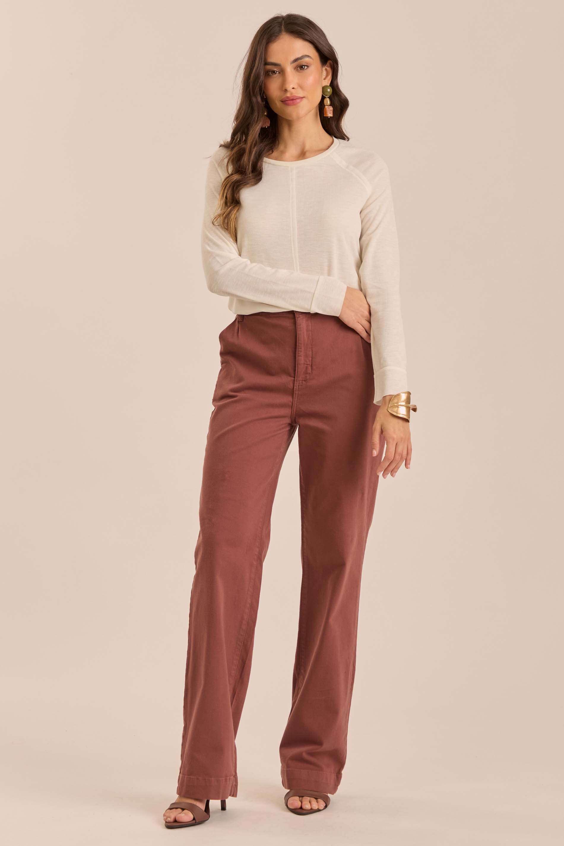 Blusa Retrô Glam em Tricot Flamê