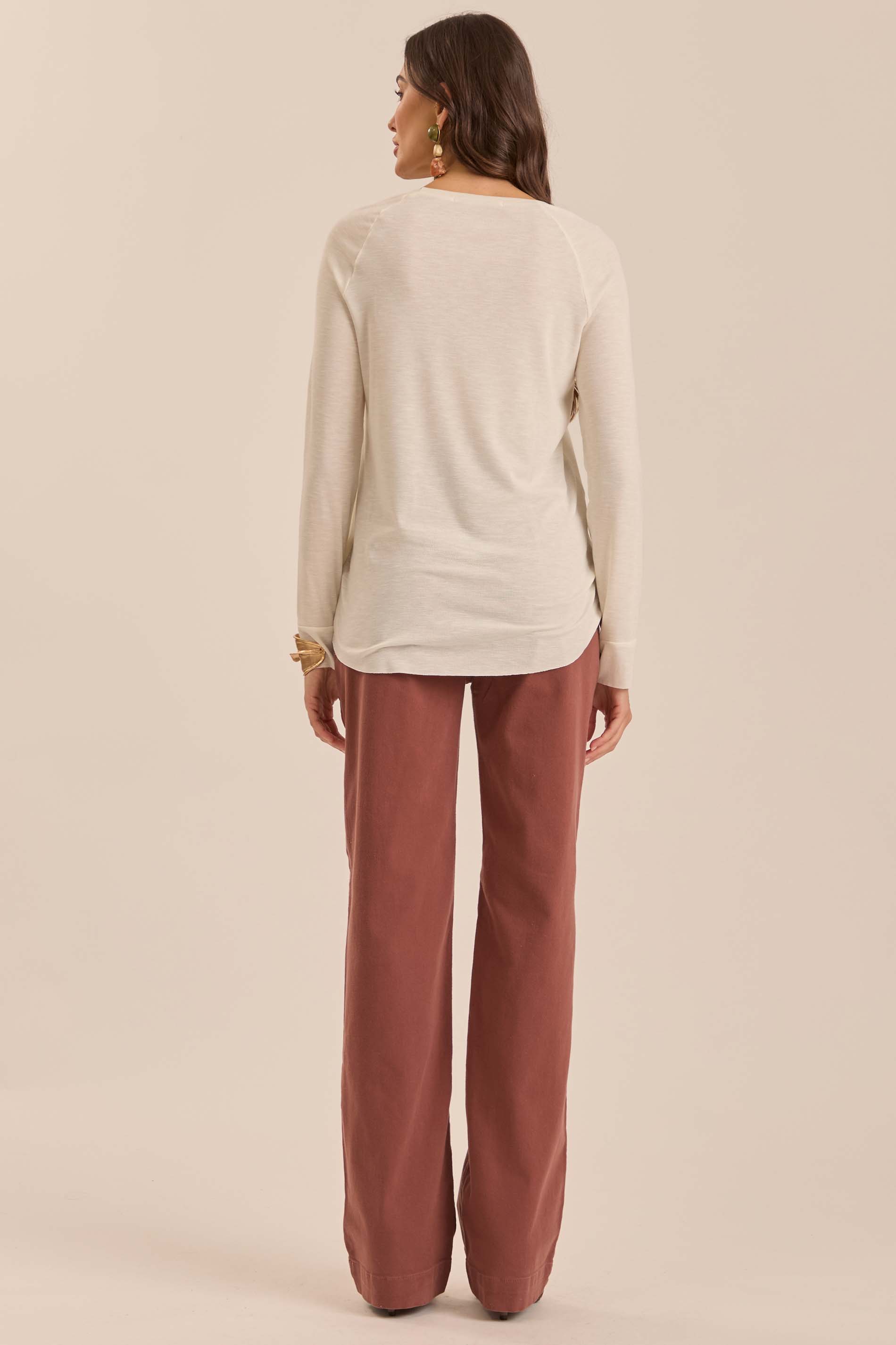 Blusa Ampla Retrô Glam em Tricot Flamê