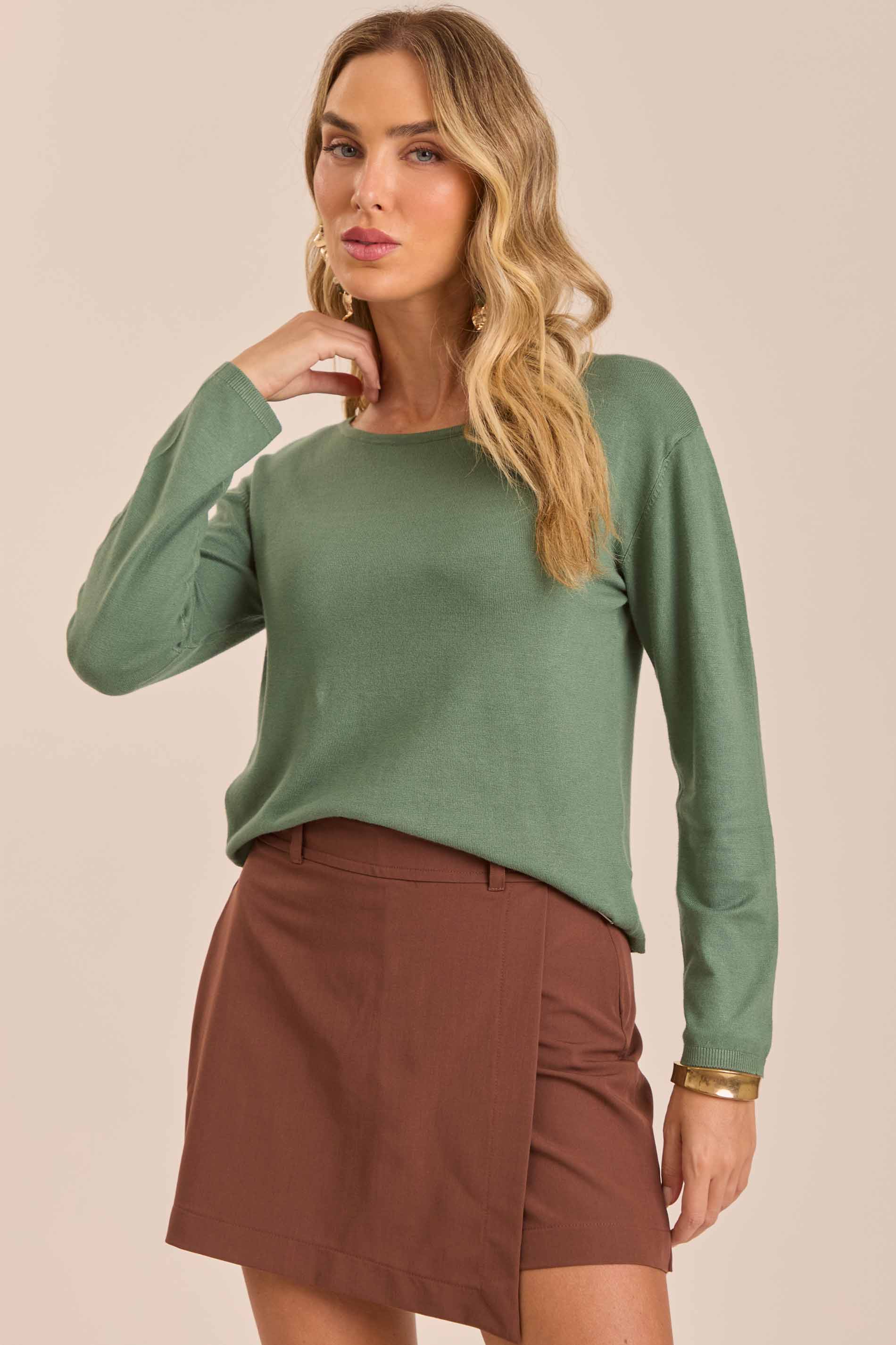 Suéter Retrô Glam em Tricot