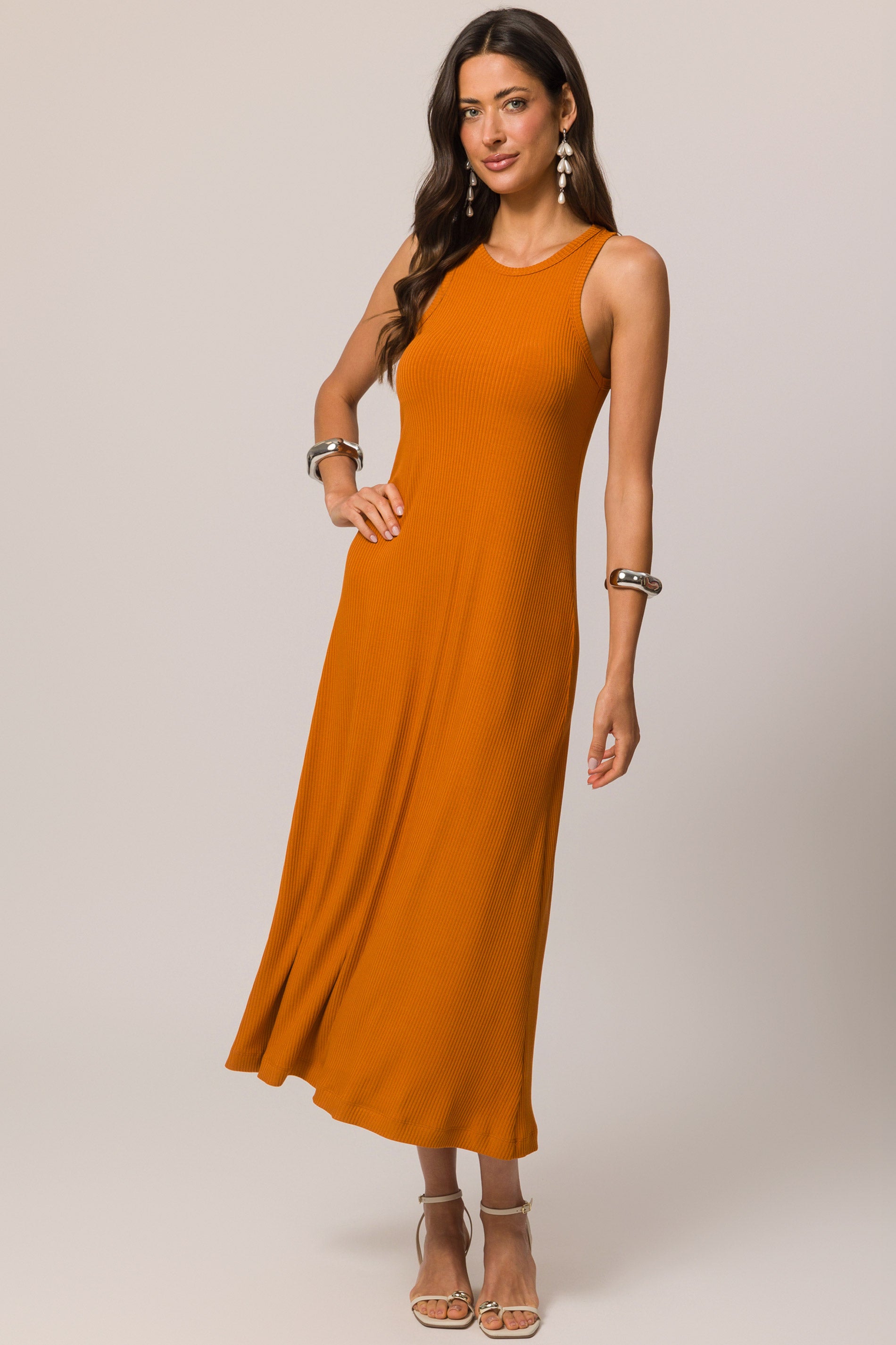 Vestido Longo Boho em Ribana Listrada