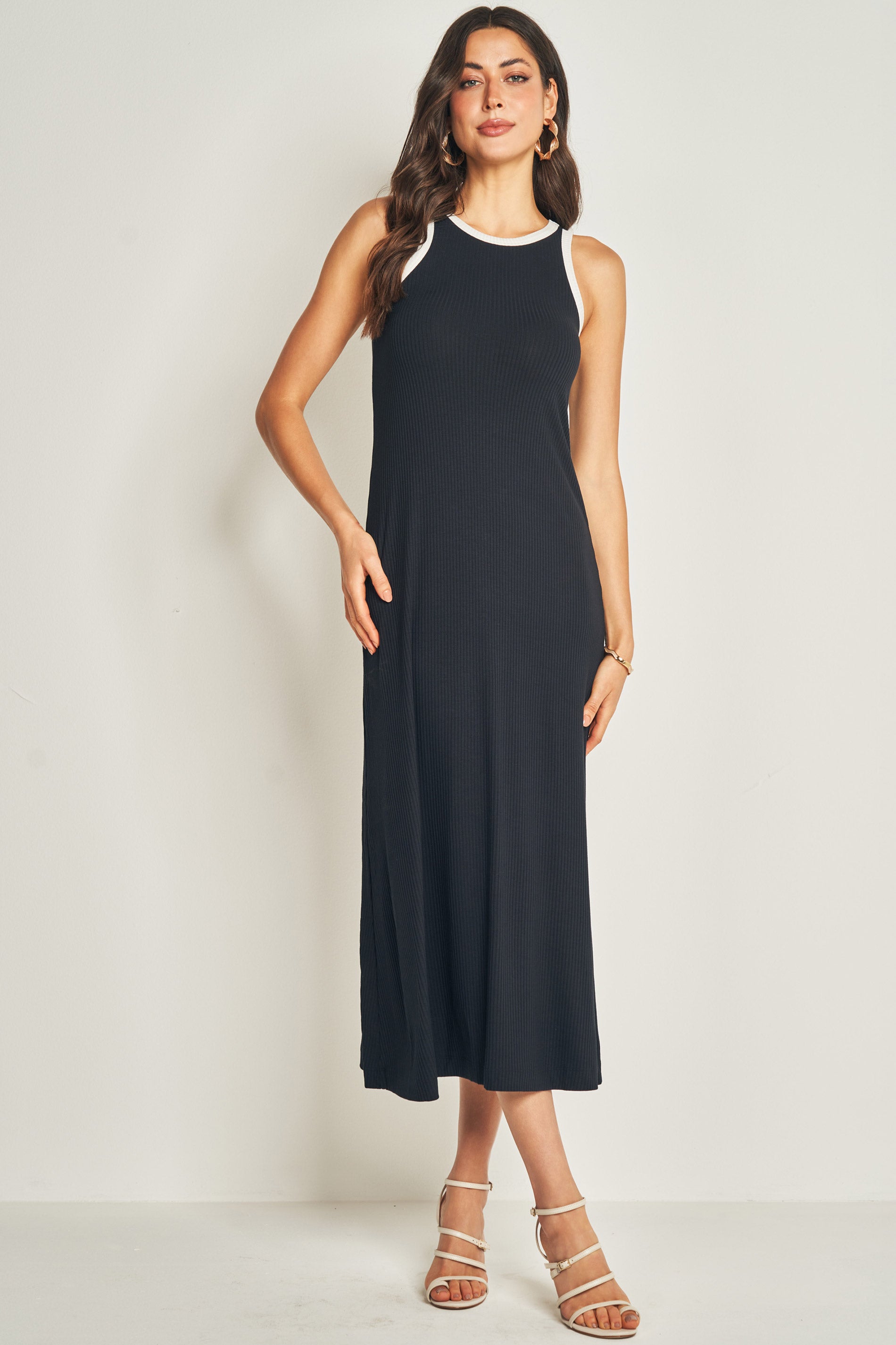 Vestido Longo Boho em Ribana Listrada