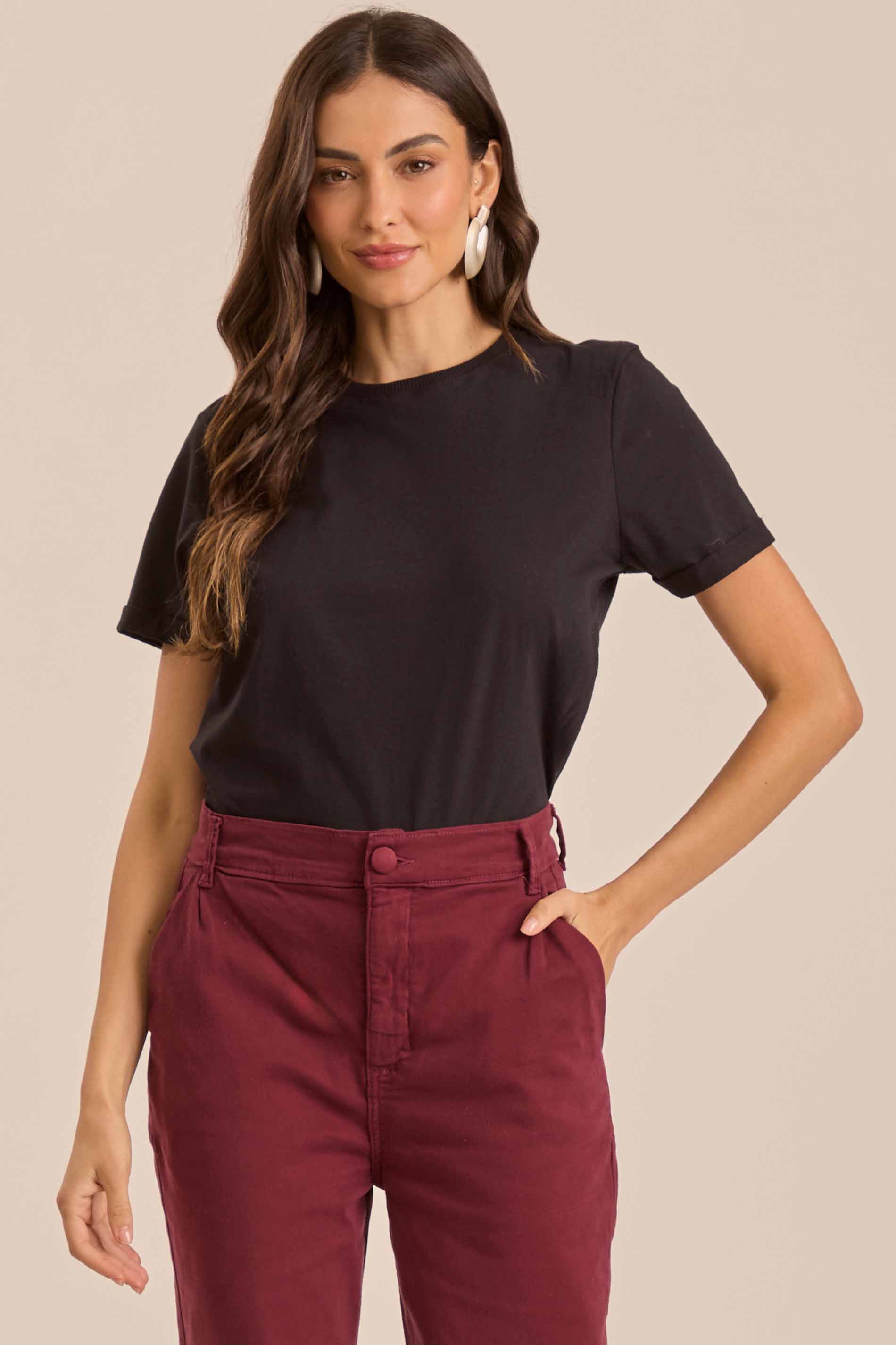 T-shirt Retrô Glam em Malha