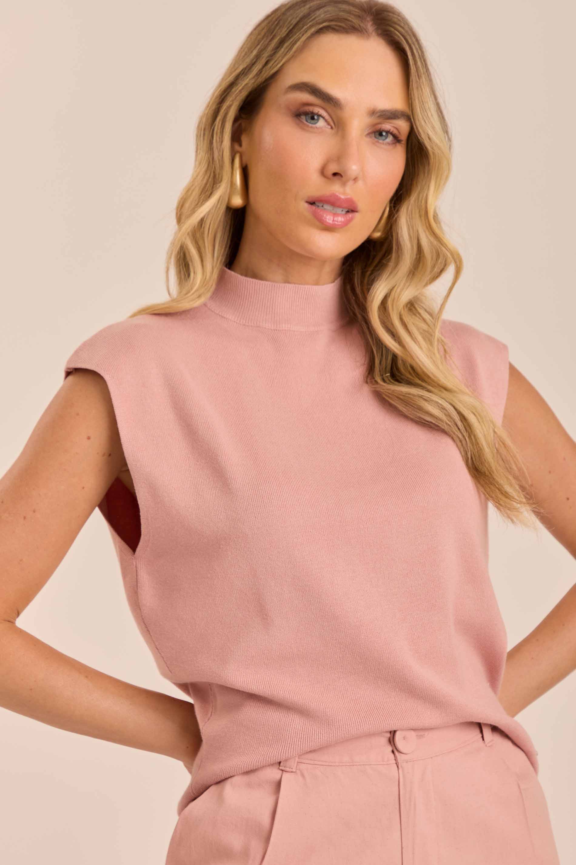 Blusa Jardim Boho com Gola Alta