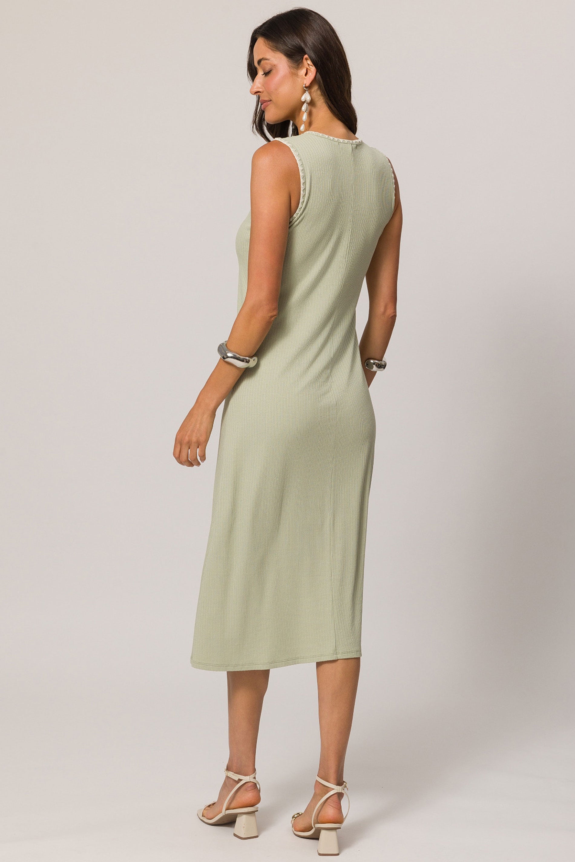 Vestido Midi Romantic Canelado