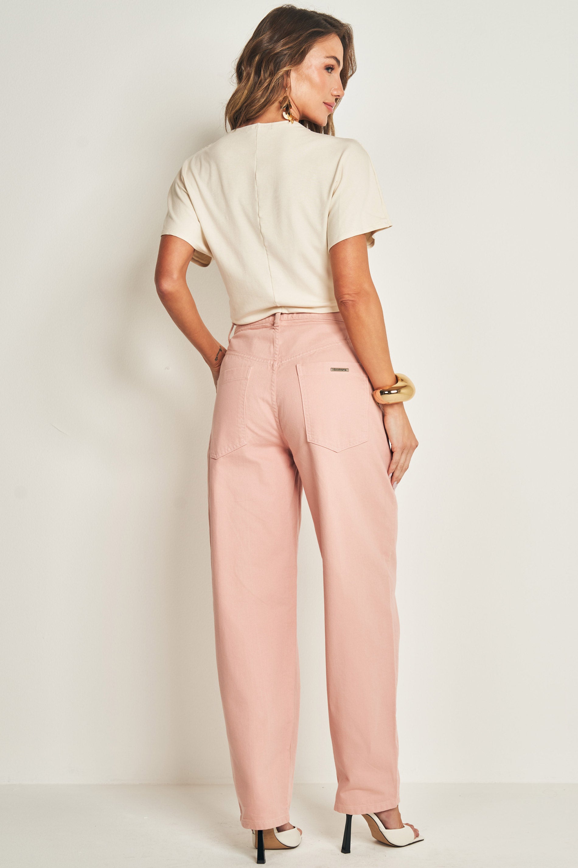 Blusa de manga curta em ribana clean