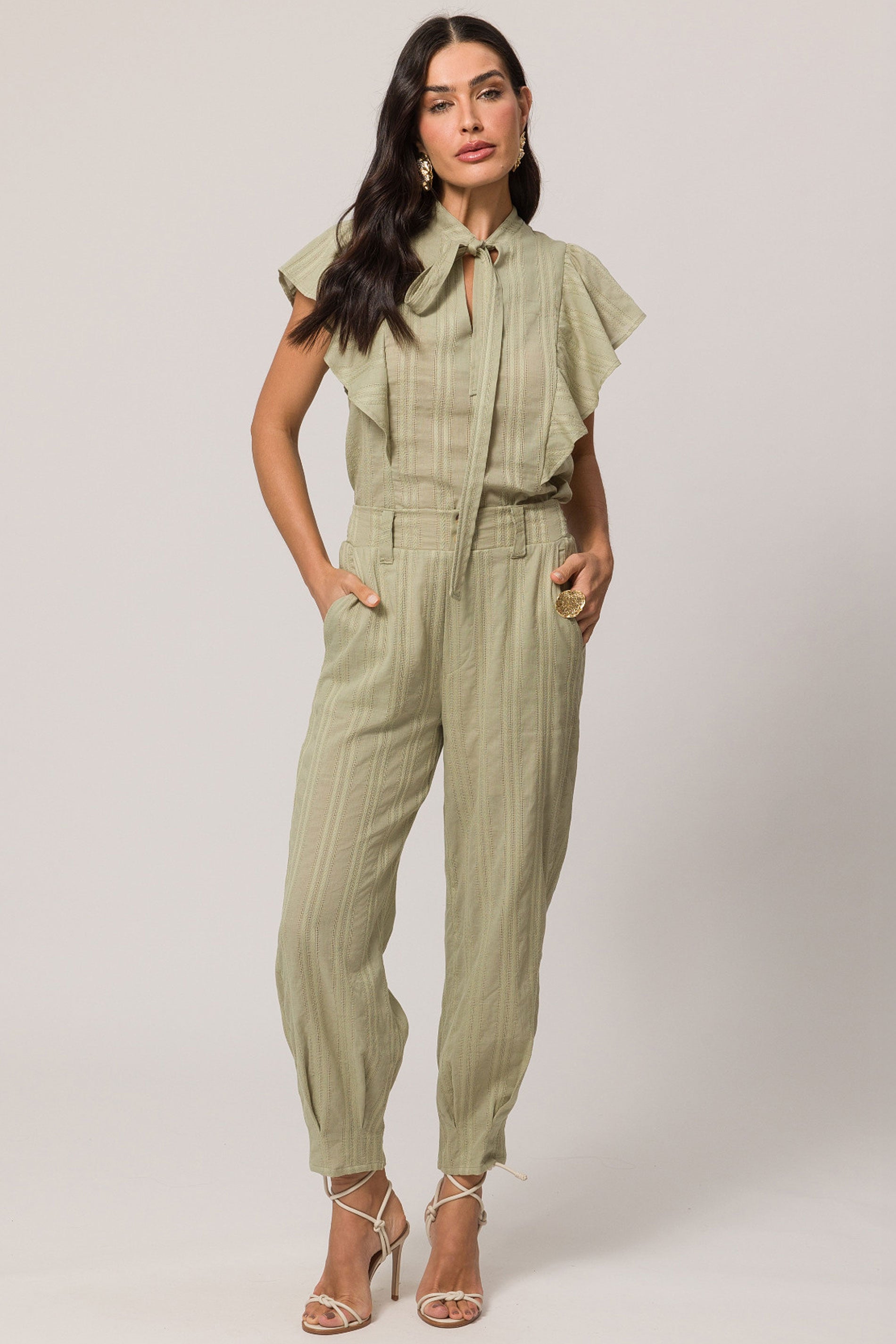 Blusa de Manga Curta em Plano Cambraia Listrada