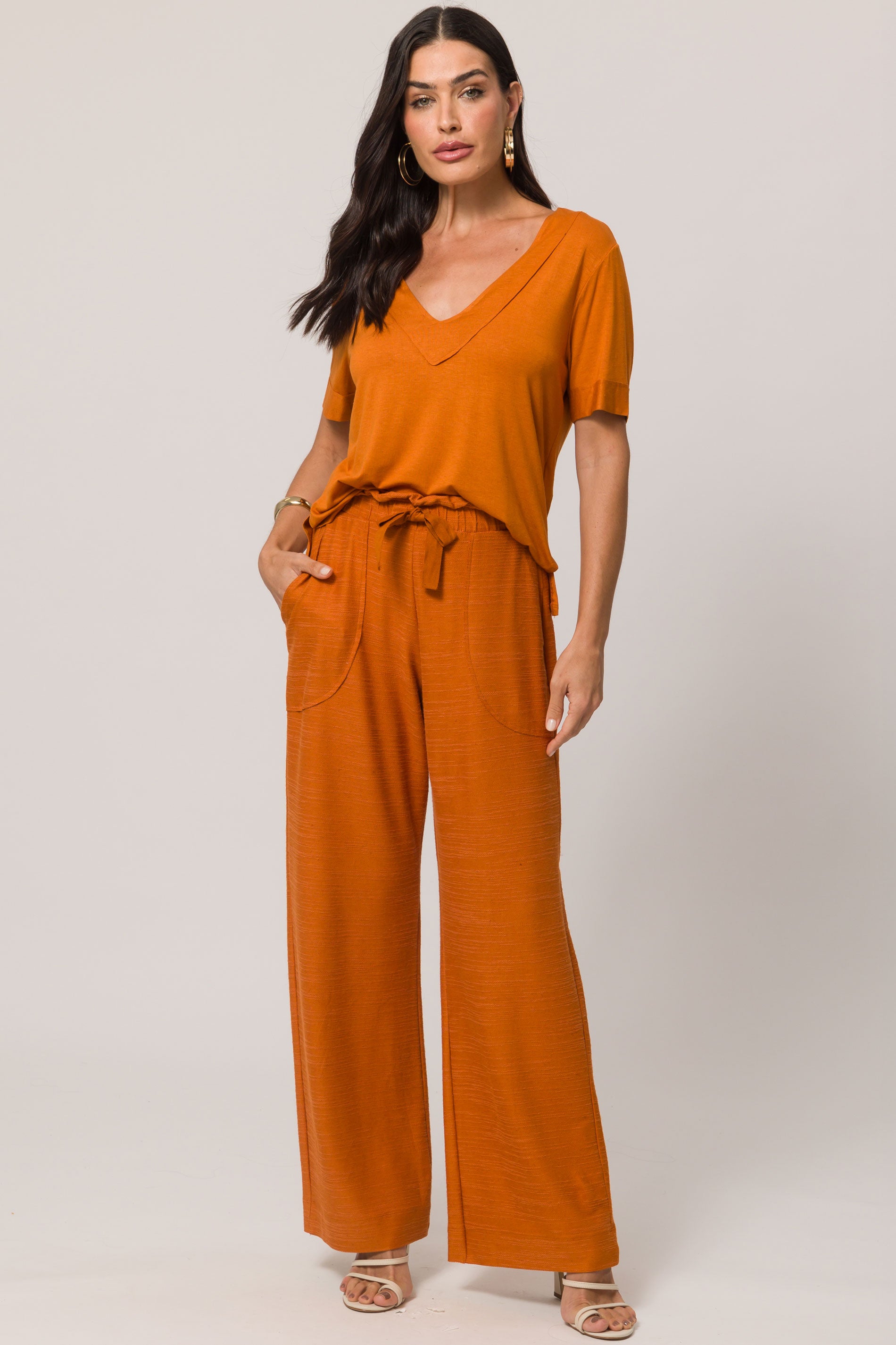 Calça em Moletinho Viscolinho com Elastano