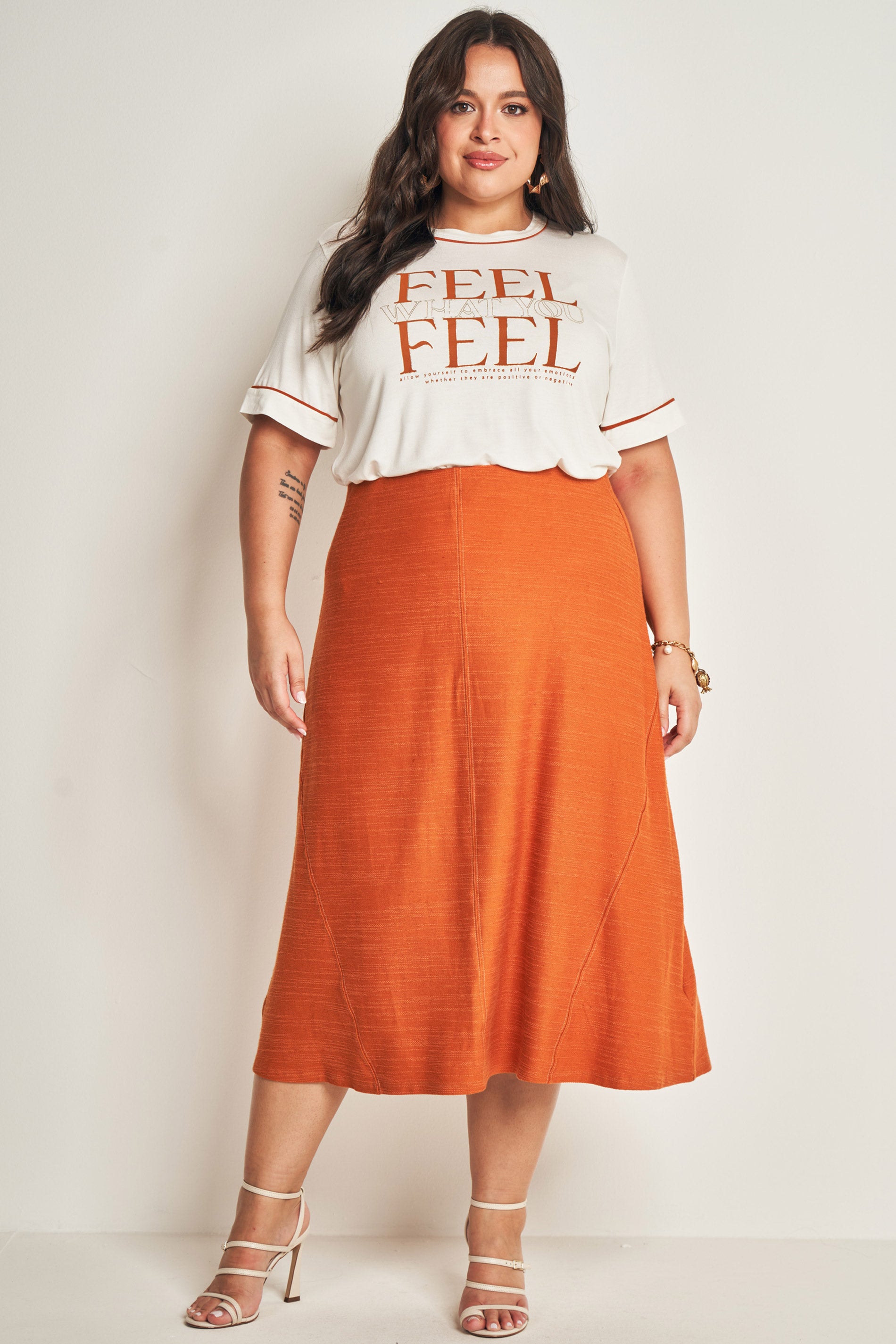 T-shirt em Malha Viscose com Elastano