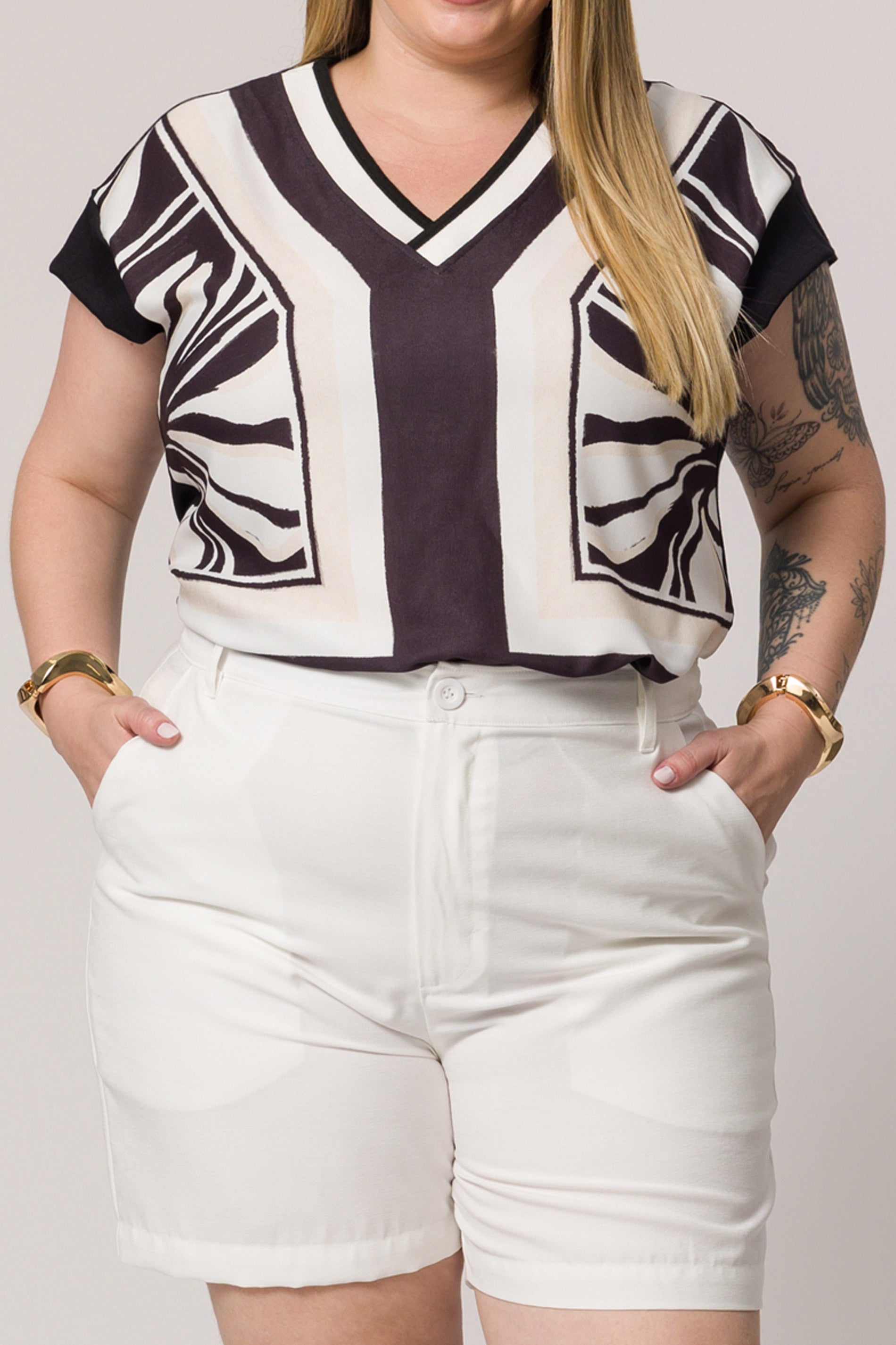 Bermuda em sarja sartorial