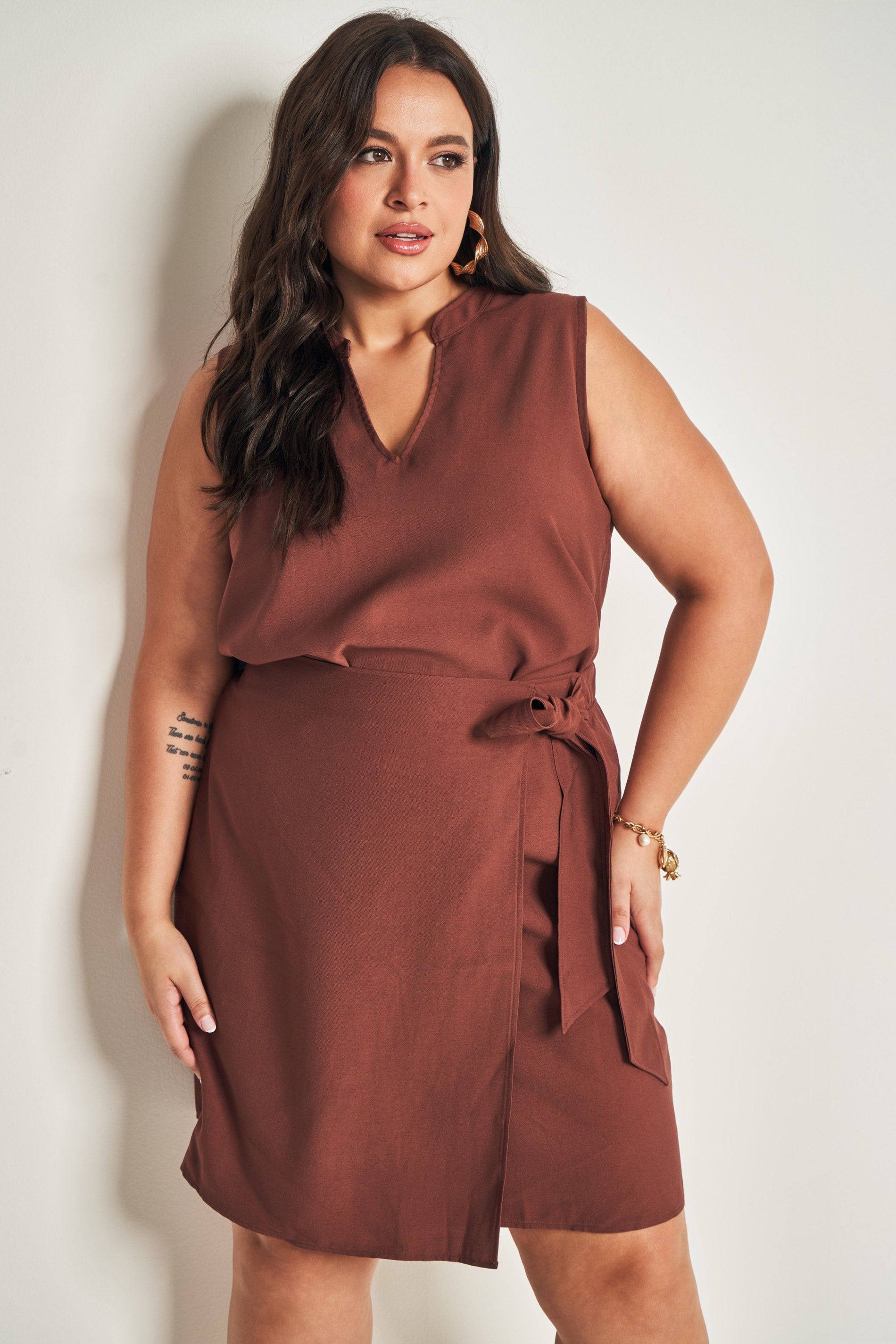 Saia curta em sarja sartorial