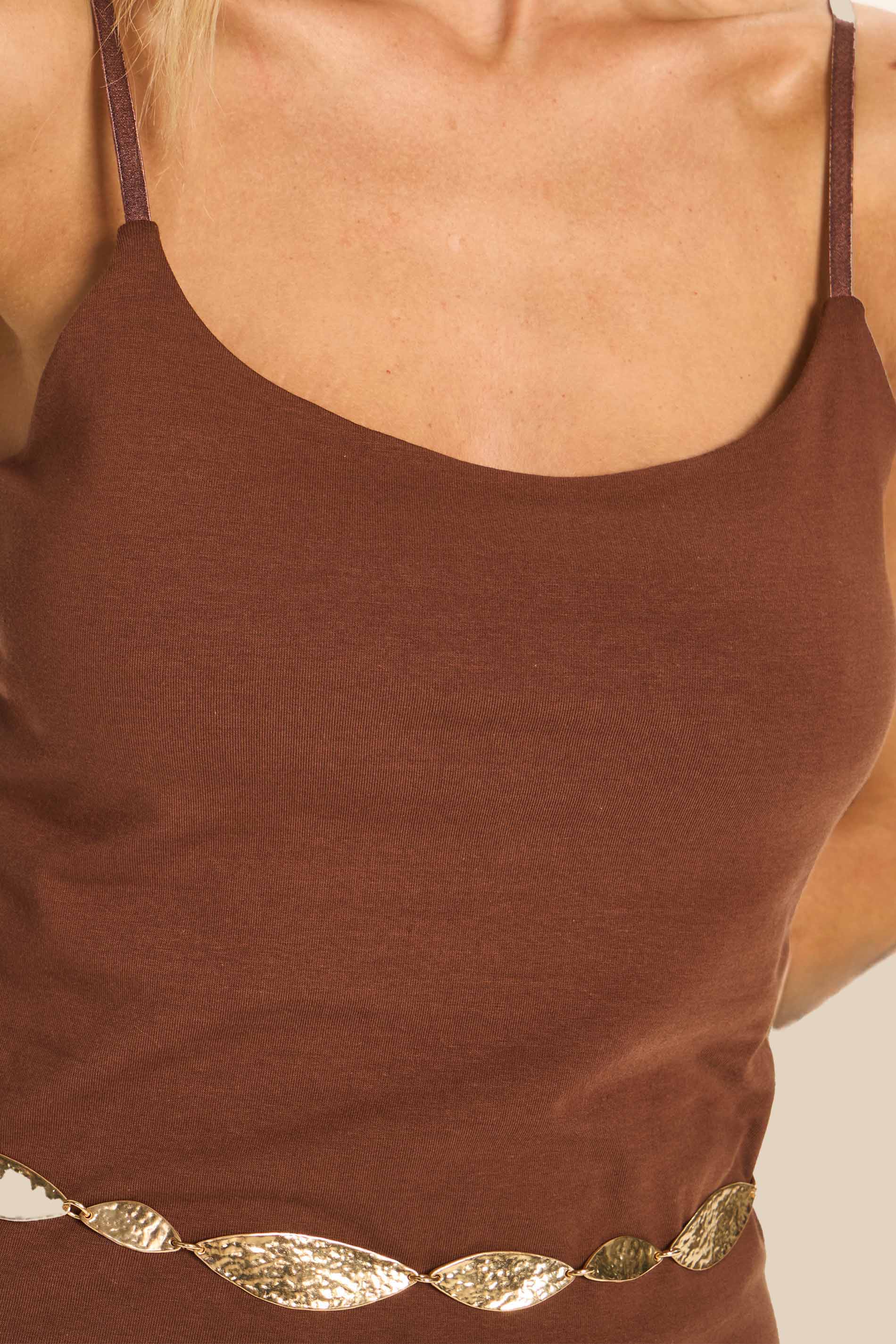 Blusa de Alça em Malha Cotton Miragem - Doce Trama