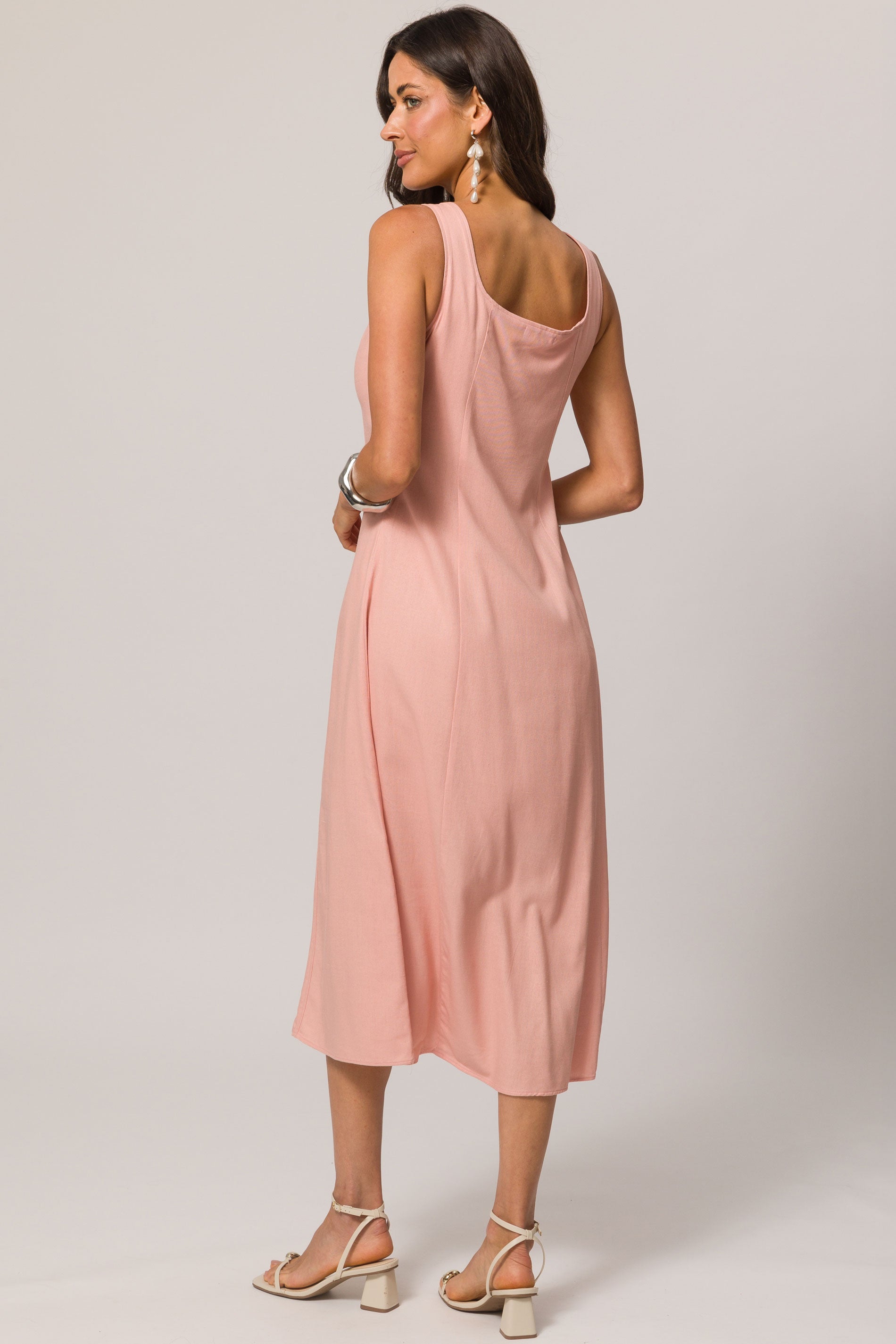 Vestido Longo em Plano Linen