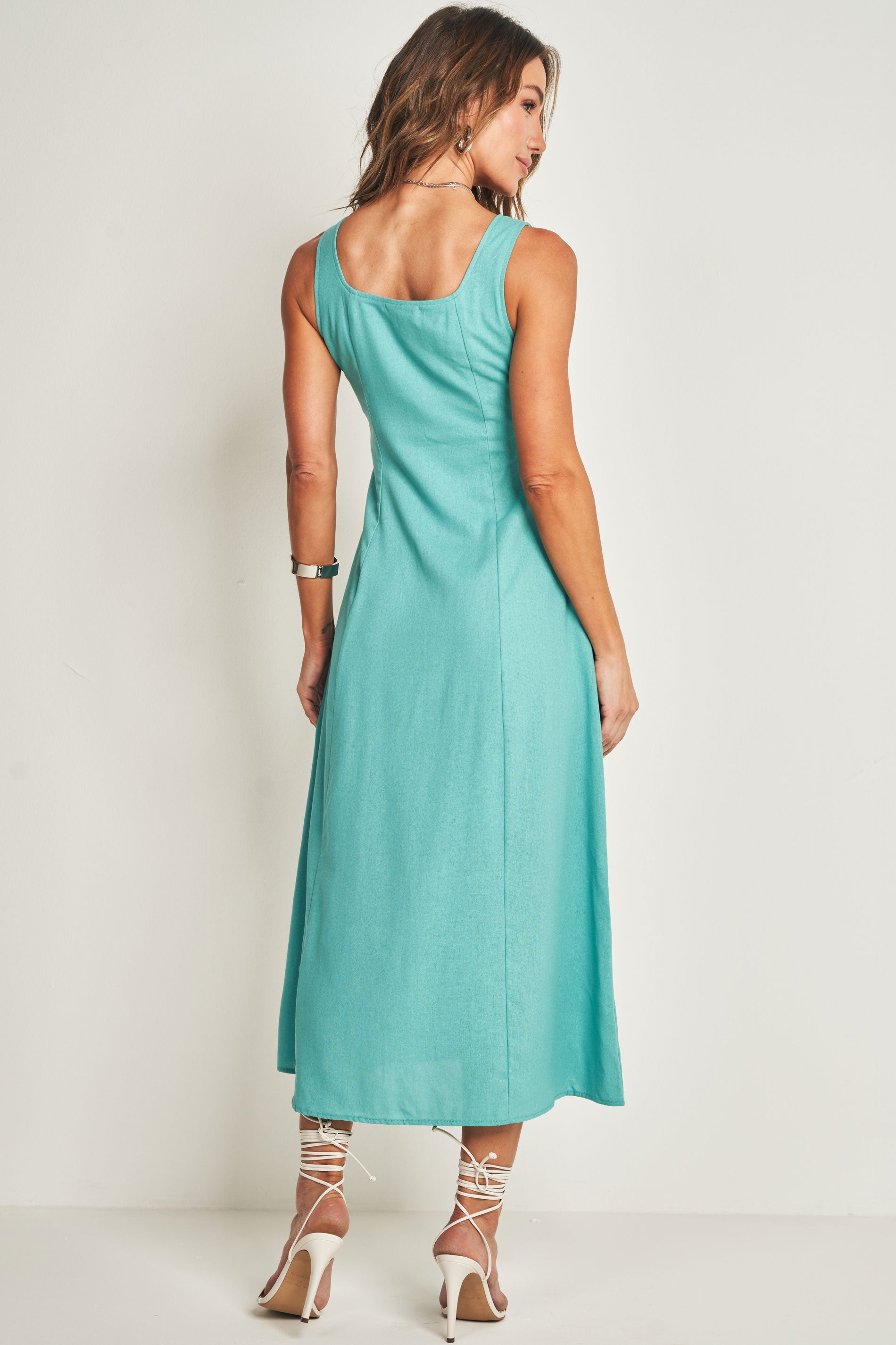 Vestido Longo em Plano Linen