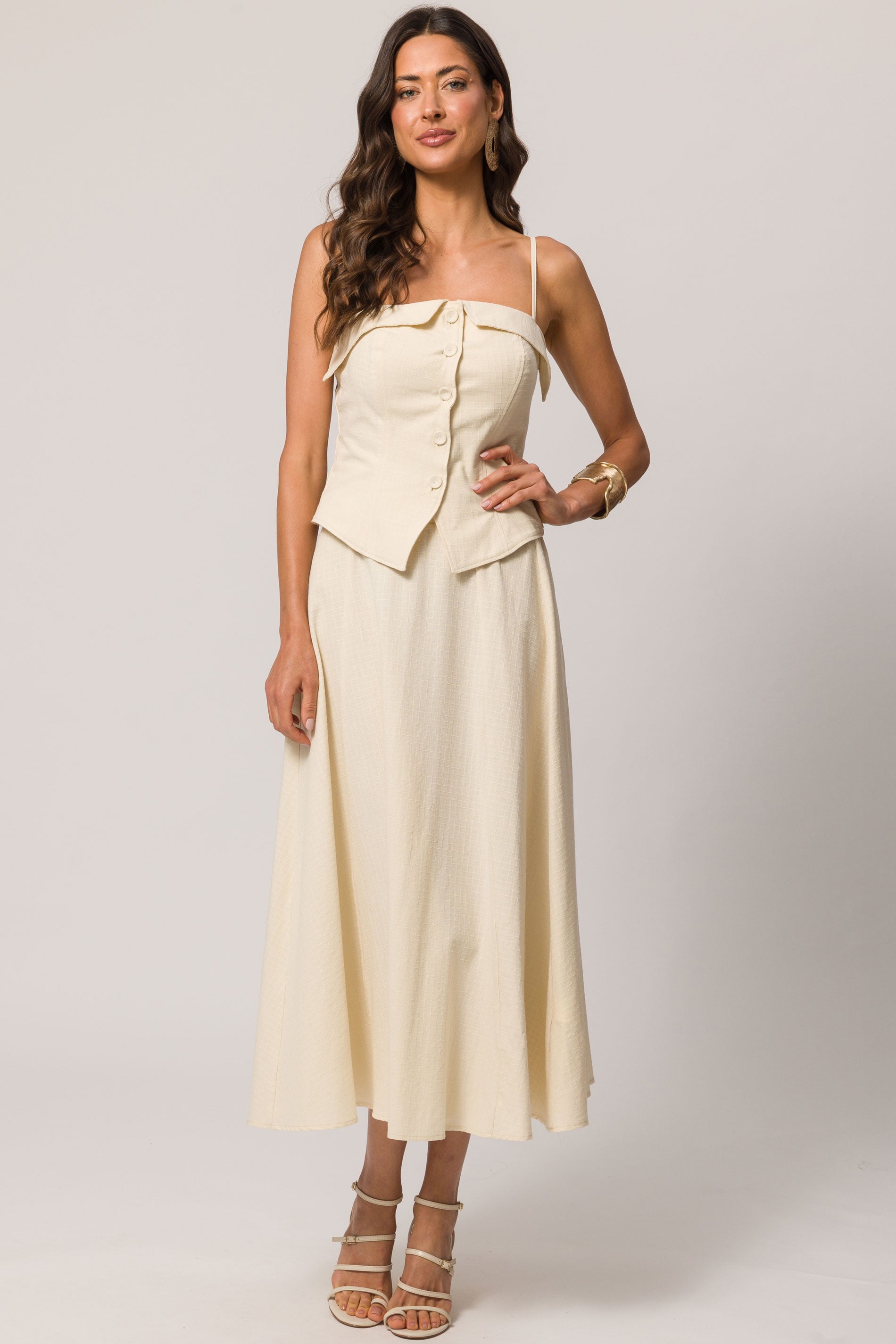 Top de Alça em Plano New Grid