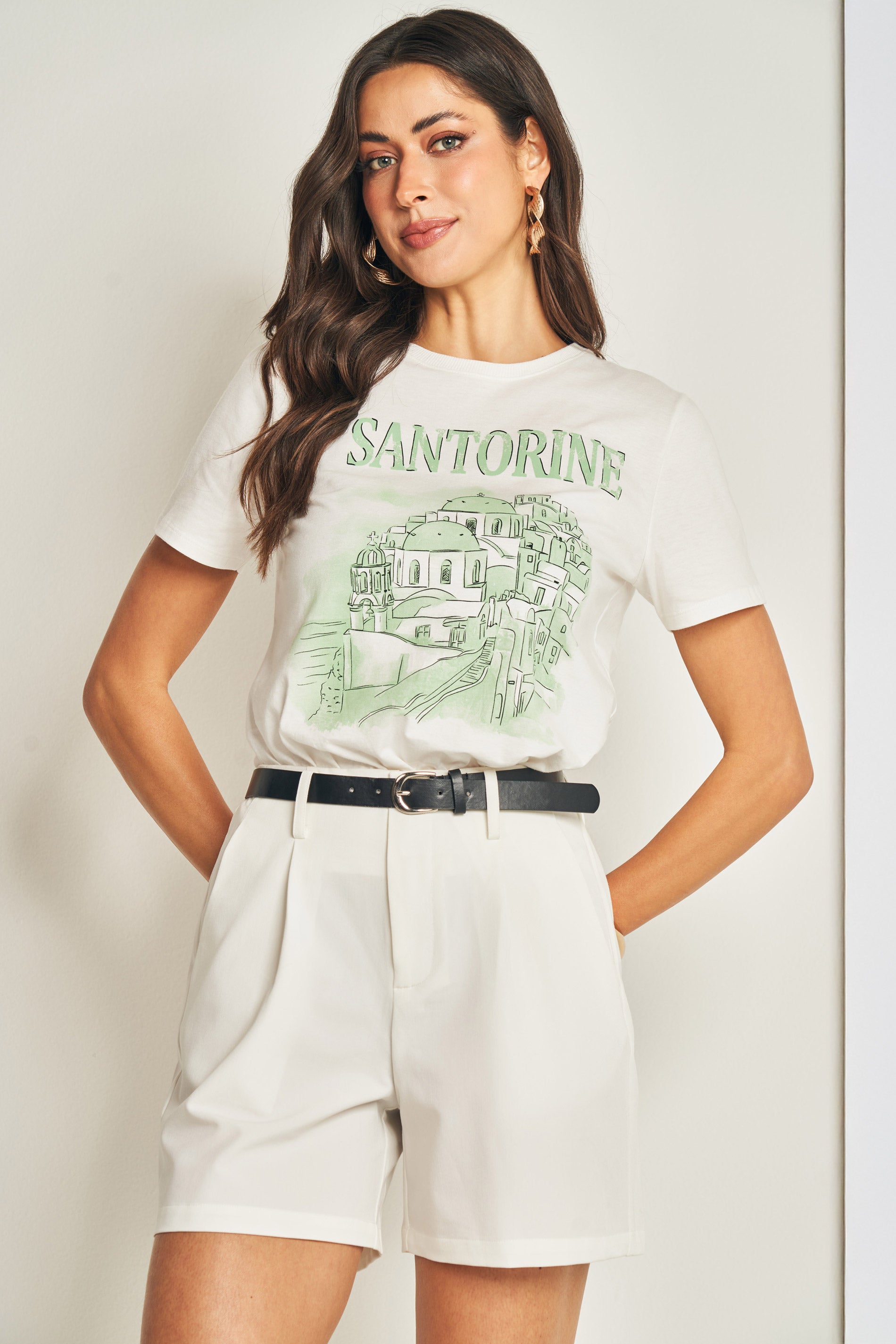 T-shirt em Meia Malha com Estampa Ilustrativa