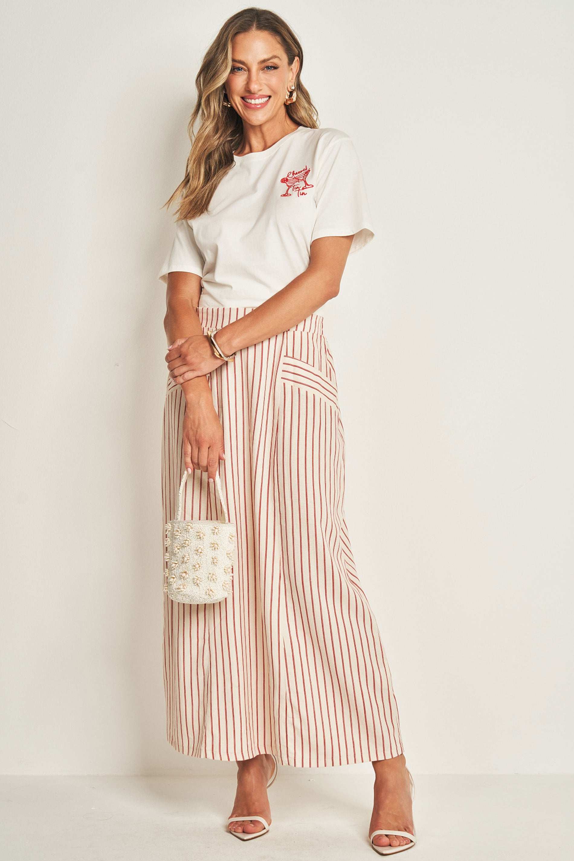 T-shirt em Meia Malha com Estampa Ilustrativa