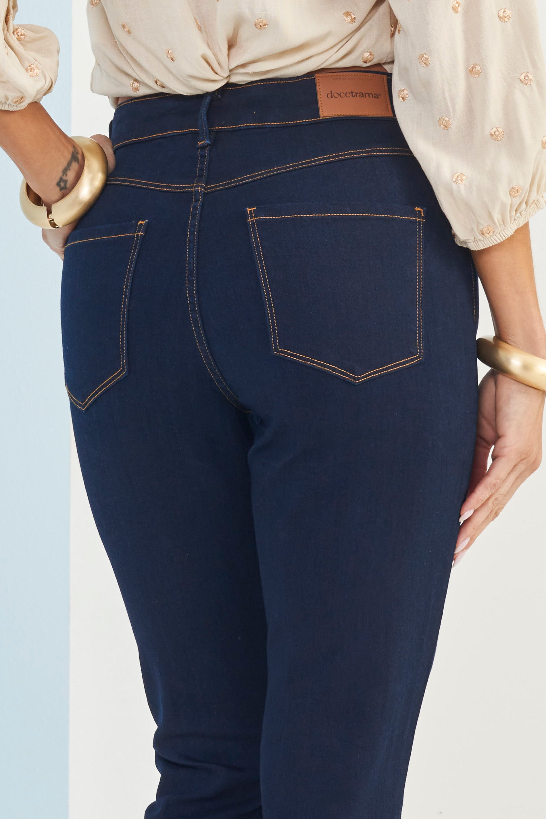 Calça Jeans Flora Brisa Cintura Alta Skinny