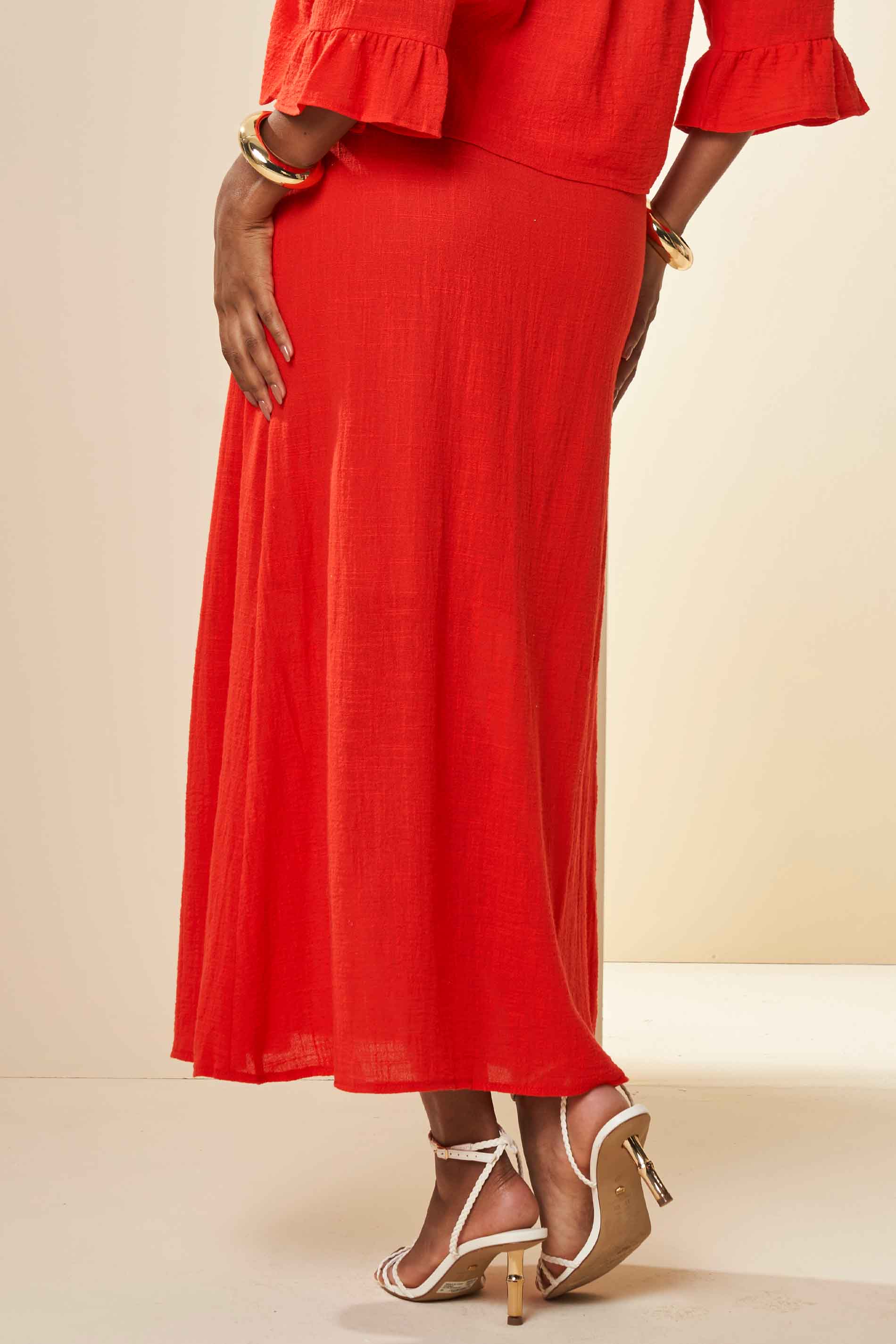 Saia Longa Nature em Linho