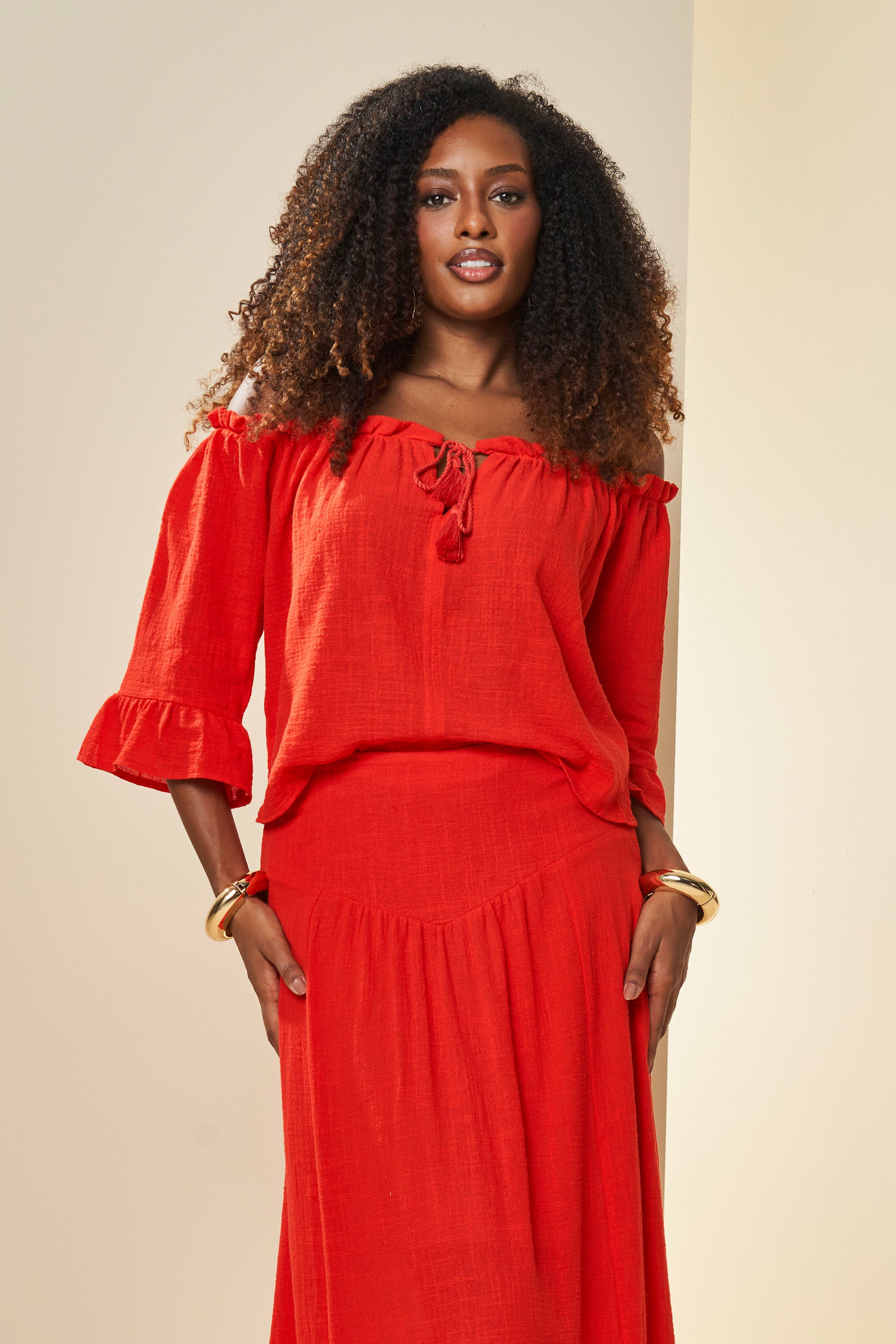 Saia Longa Nature em Linho