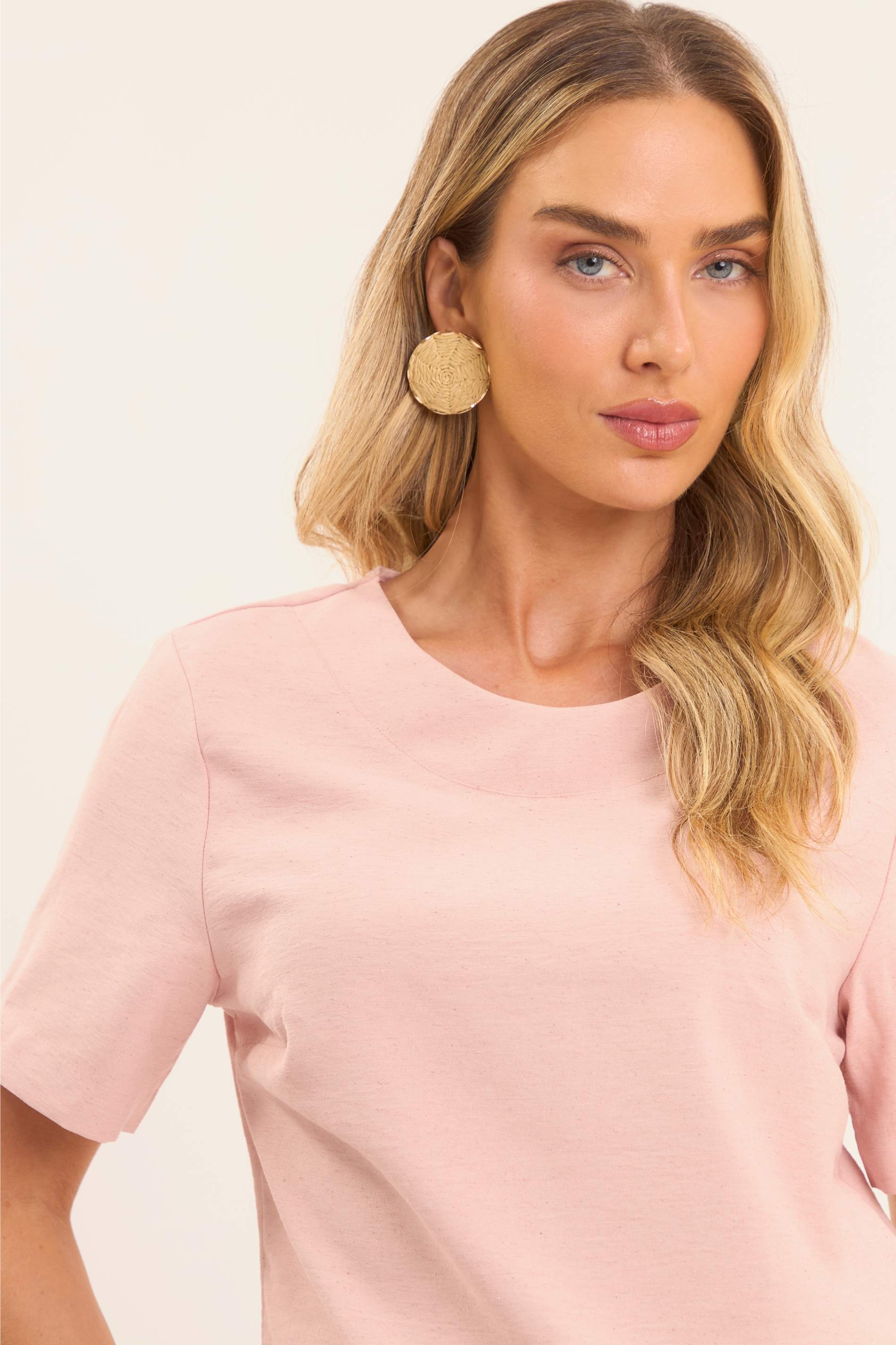 Blusa Reta Brisamar com Decote Redondo