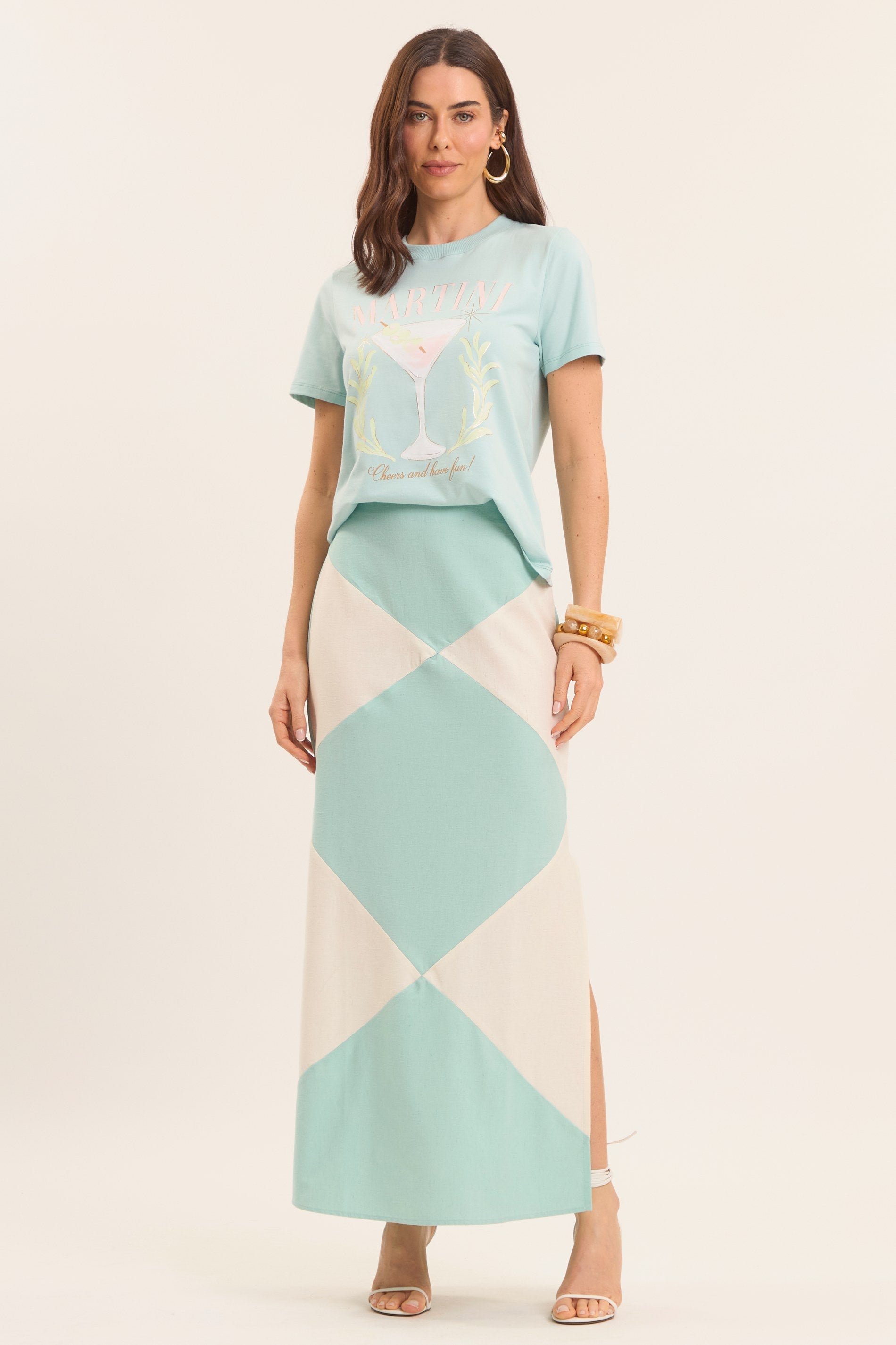 T-Shirt Oliva Estampada