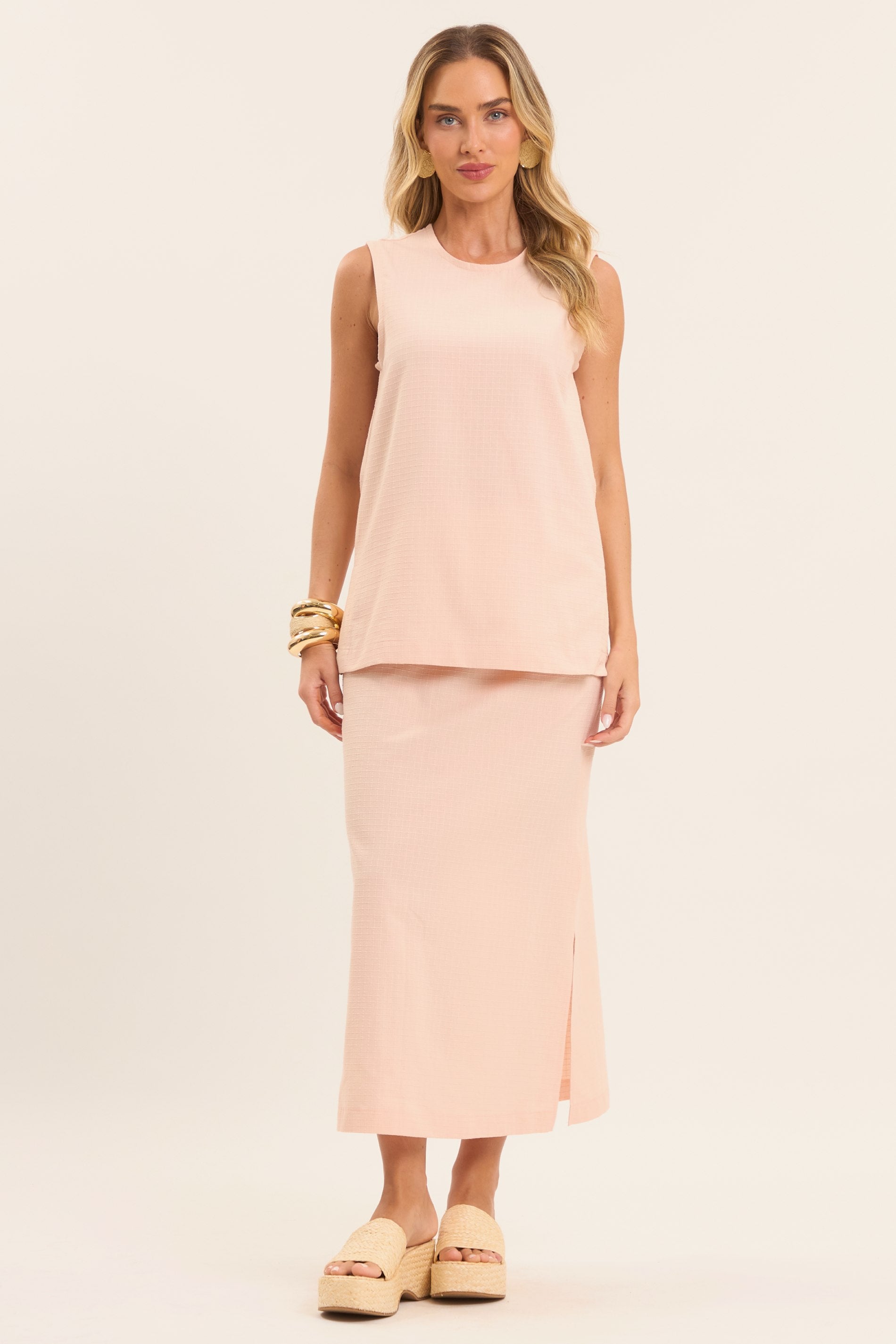 Blusa Oliva em New Grid