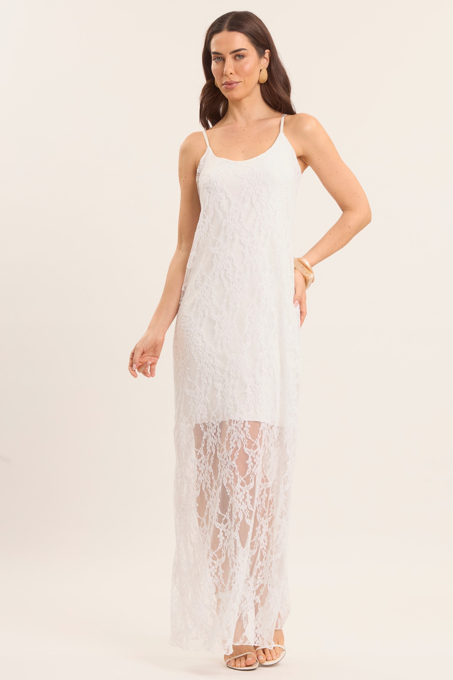 Vestido Longo Boho em Renda