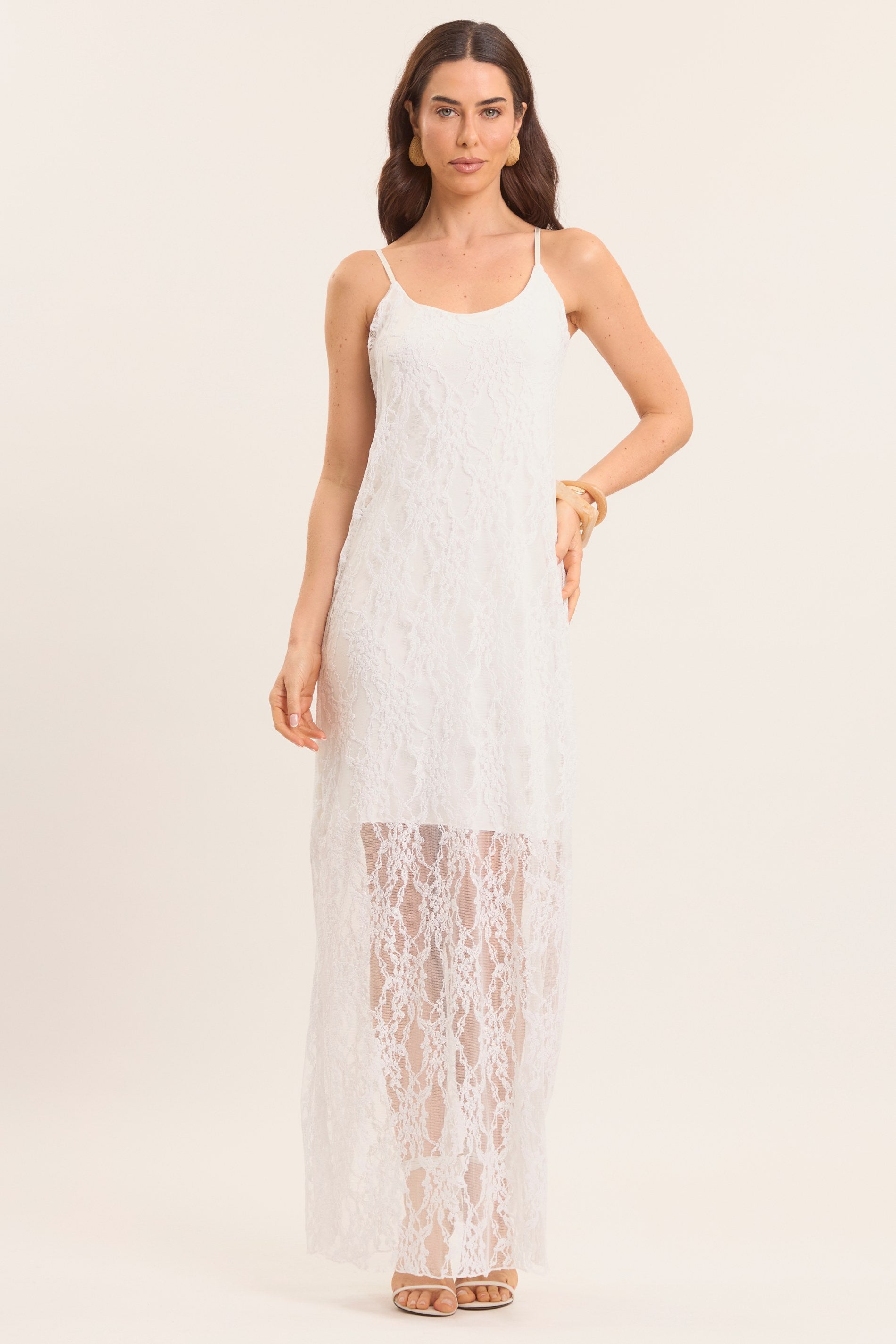 Vestido Longo Boho em Renda