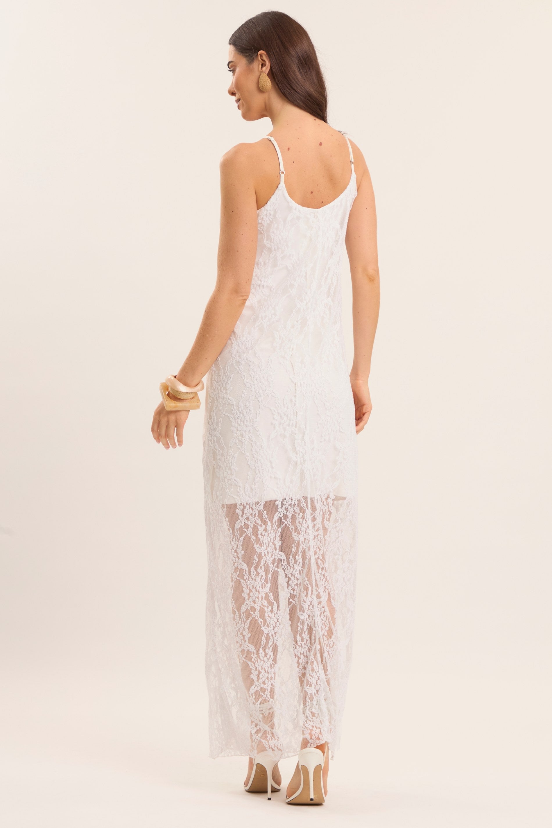 Vestido Longo Boho em Renda