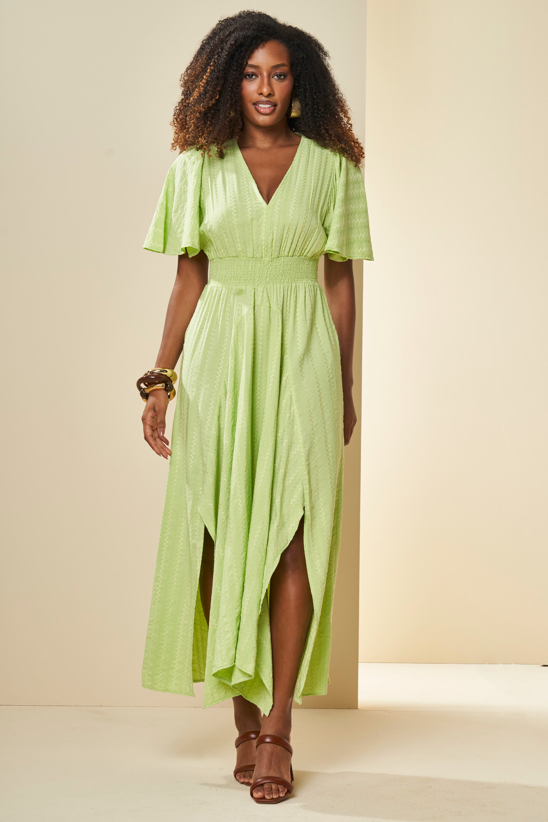 Vestido Midi Brisamar com Barra Assimétrica