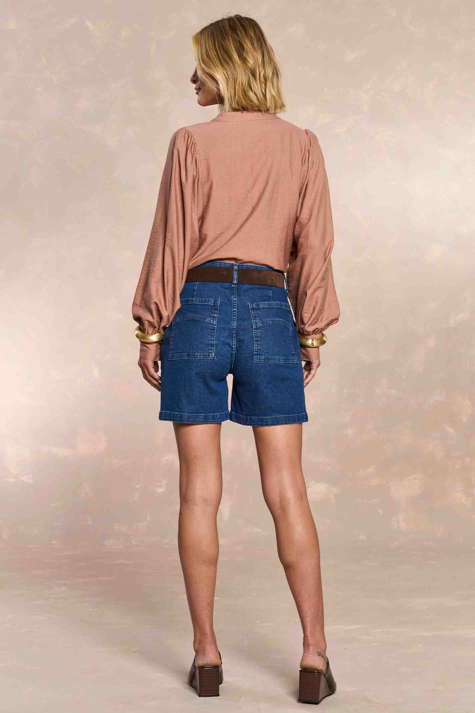 Shorts Soft Garden em Denim