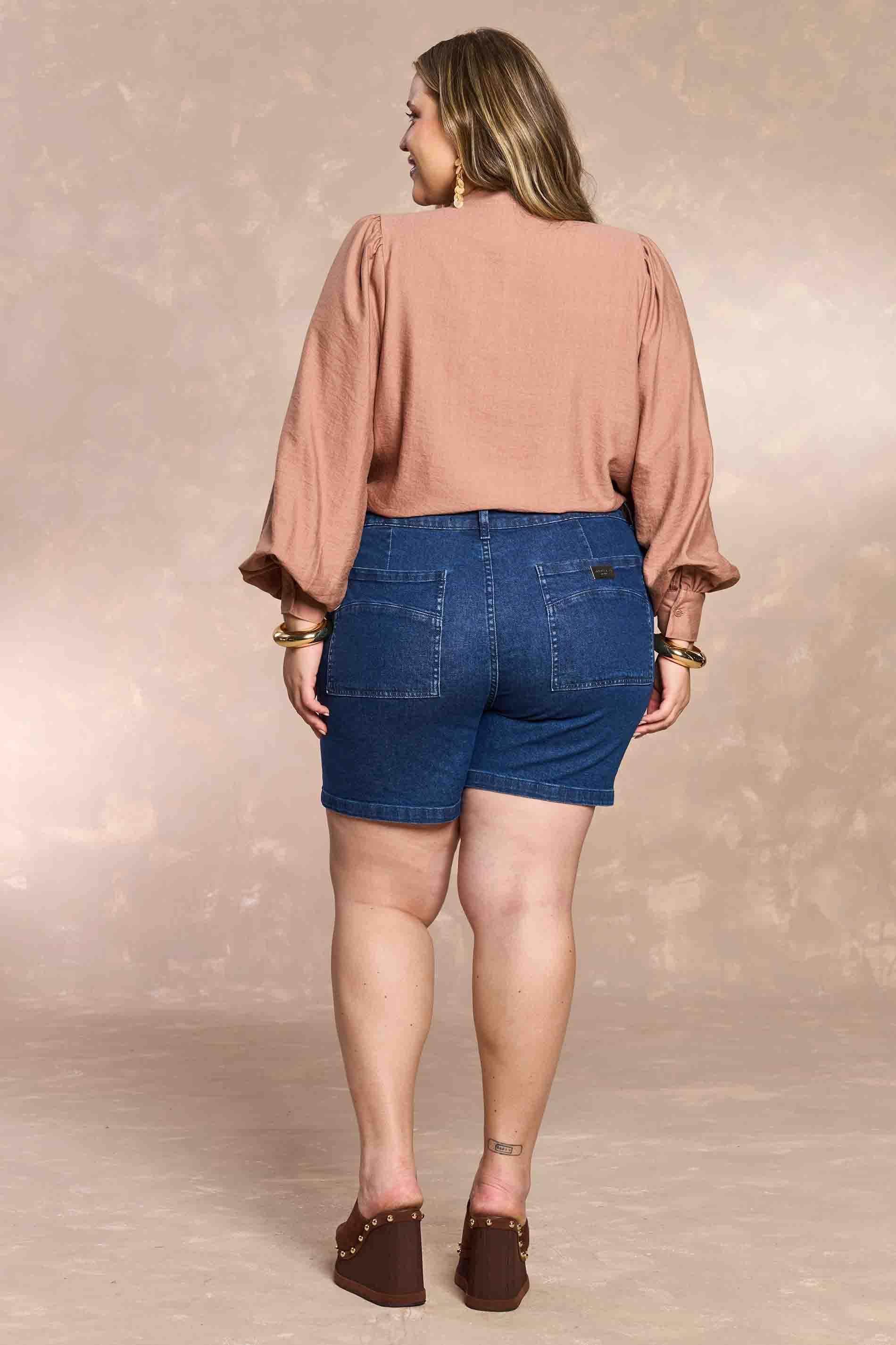 Shorts Soft Garden em Denim
