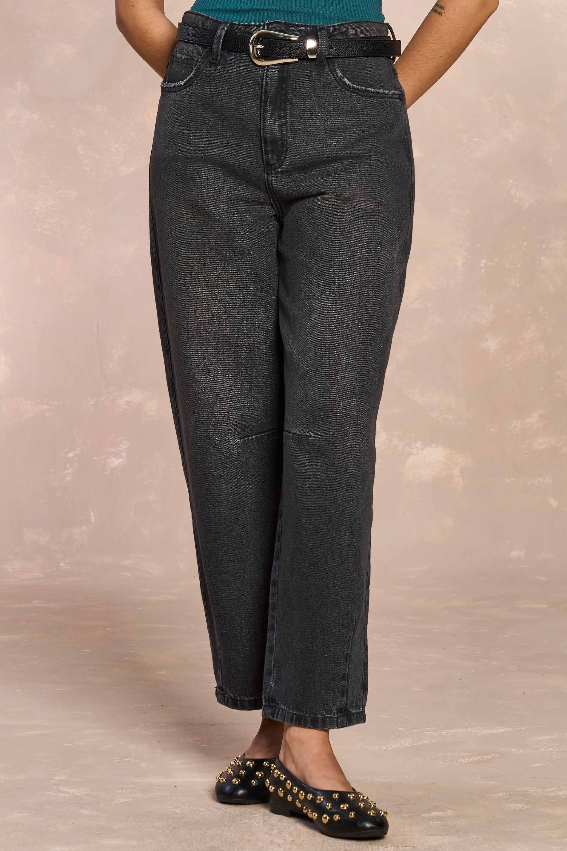 Calça Barrel Urban Desire em Denim