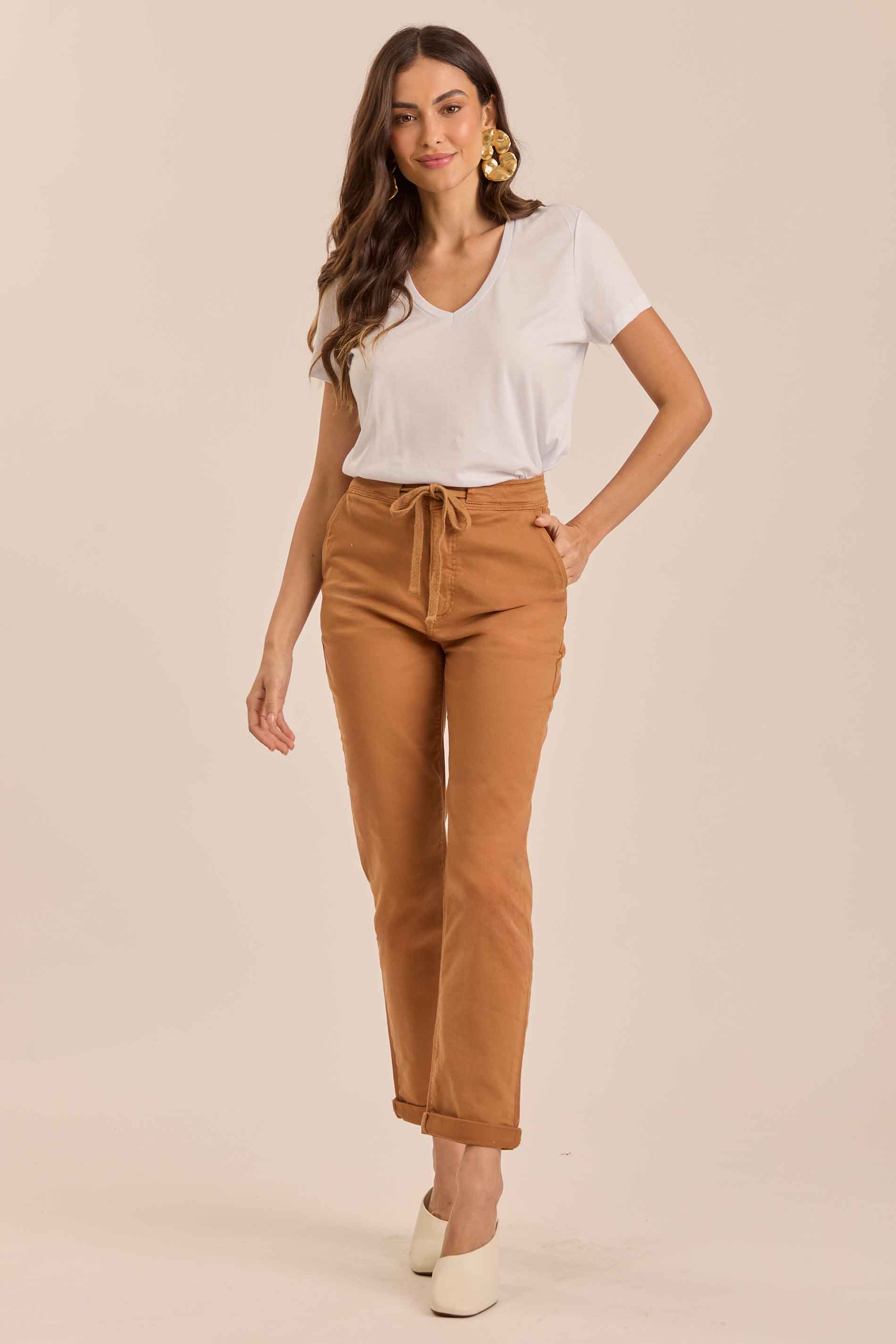 Calça Boyfriend Cozy Winter em Sarja
