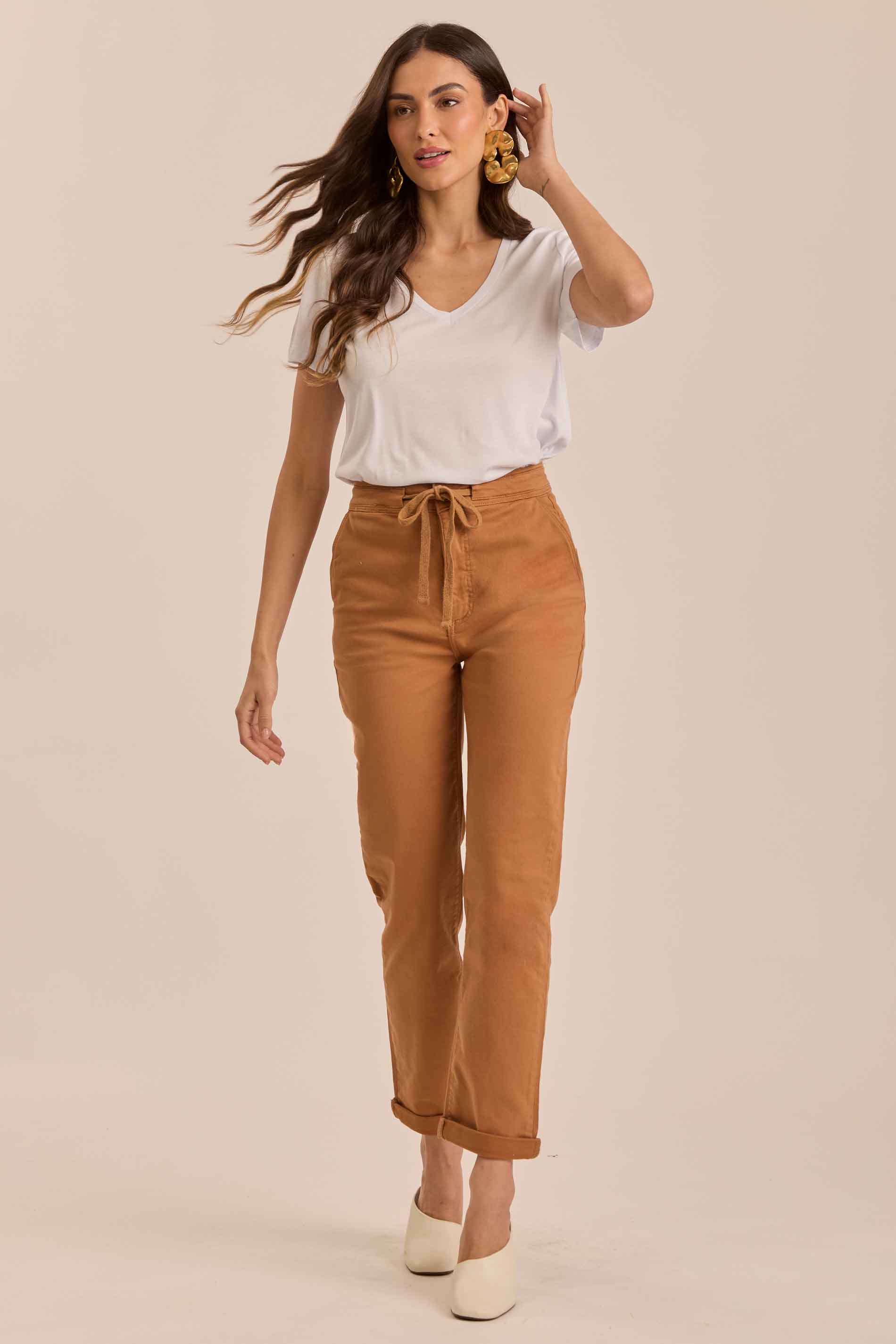 Calça Boyfriend Cozy Winter em Sarja