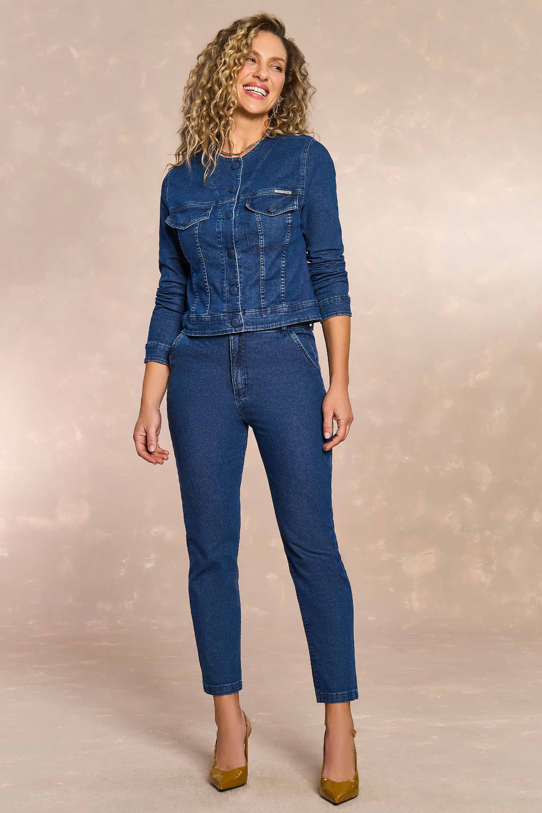 Jaqueta Cozy Winter em Denim
