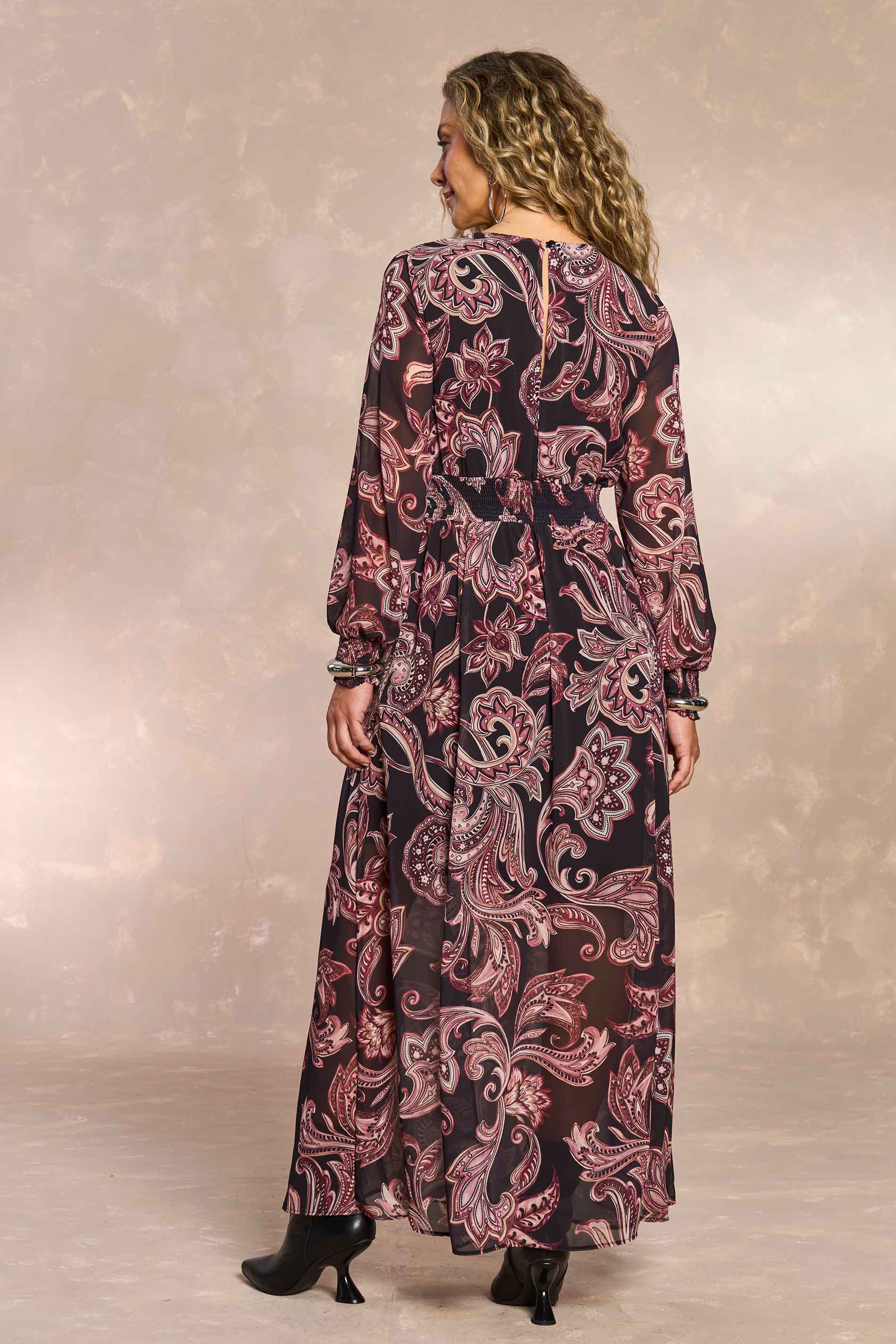 Vestido Longo Jardim Boho em Chiffon