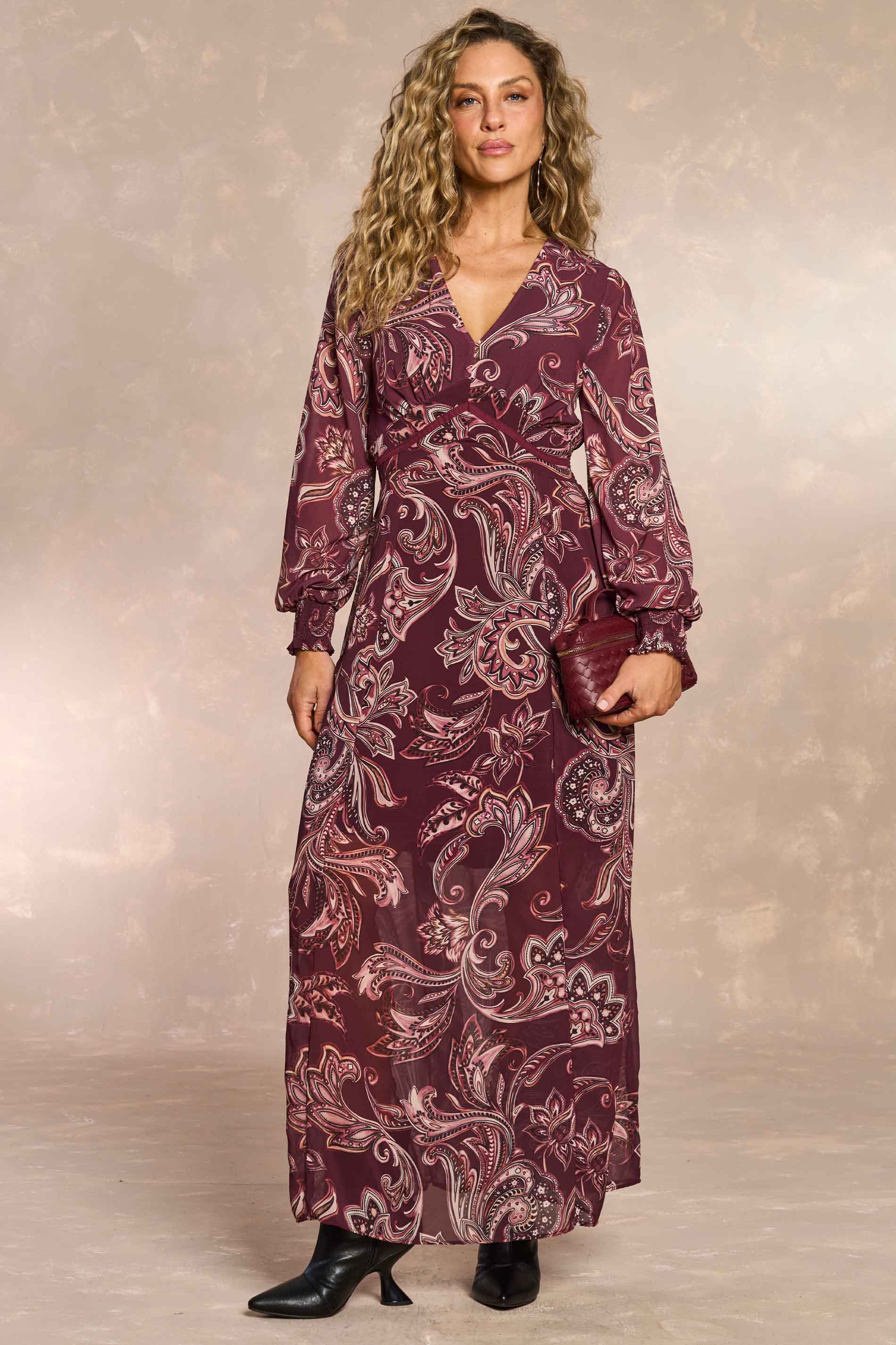 Vestido Longo Jardim Boho em Chiffon
