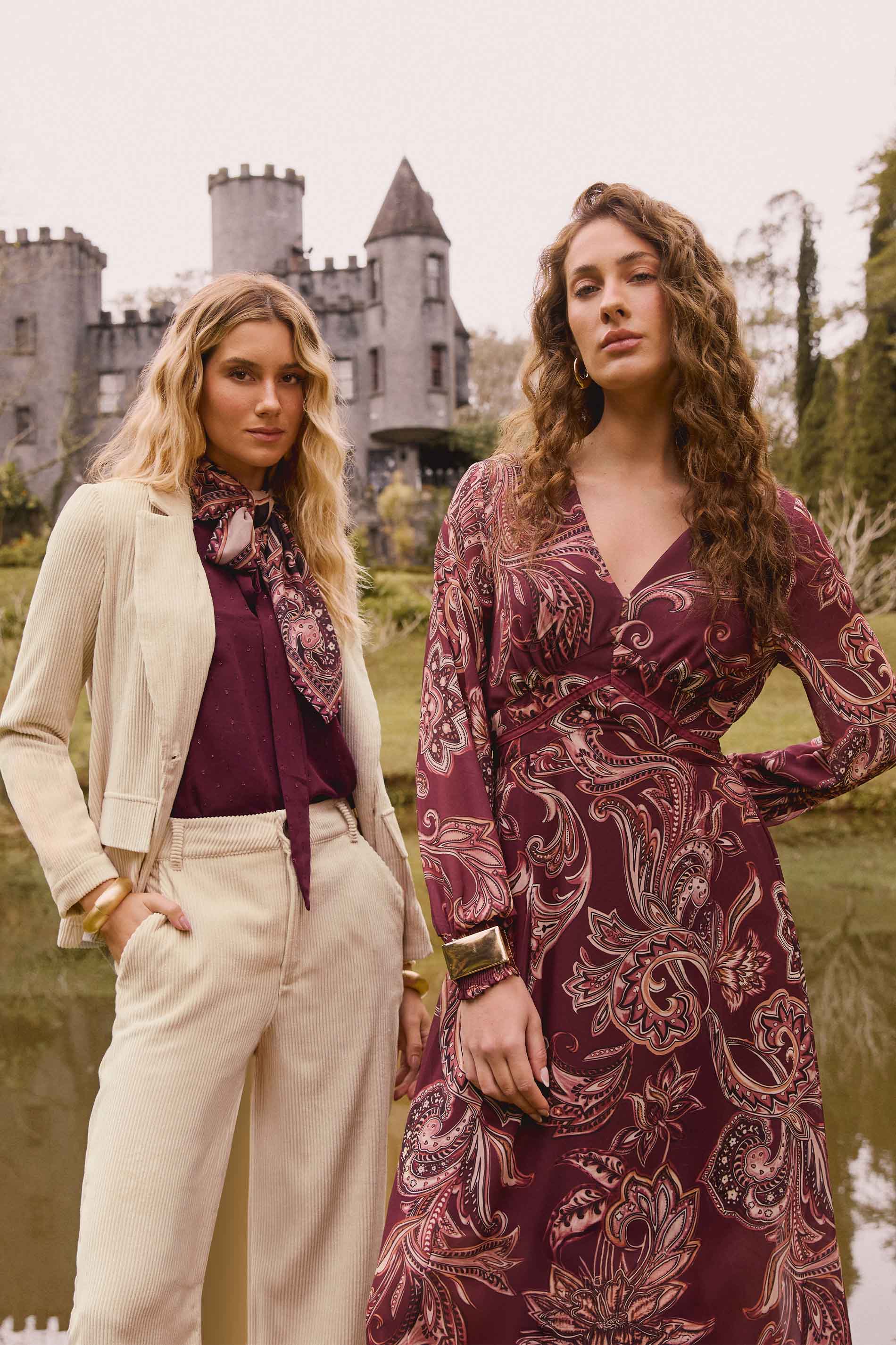 Vestido Longo Jardim Boho em Chiffon