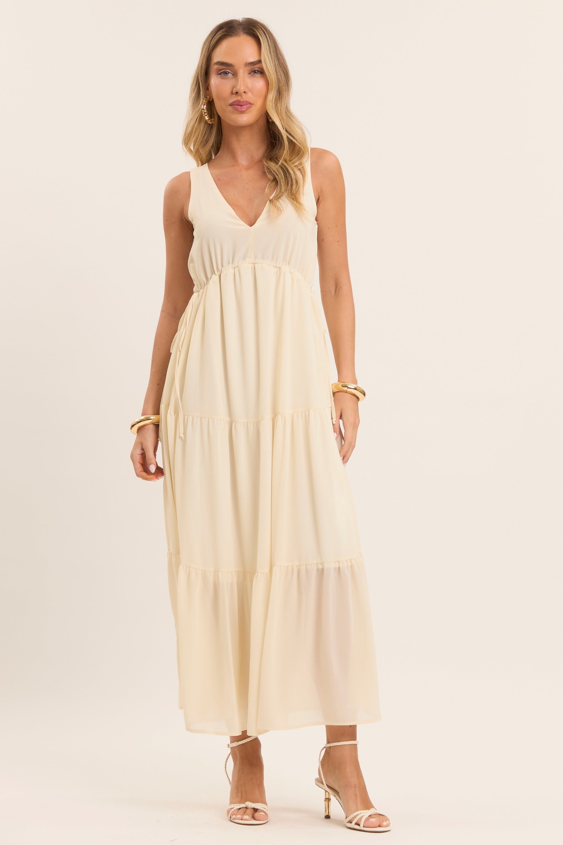 Vestido Midi Romantic em Chiffon