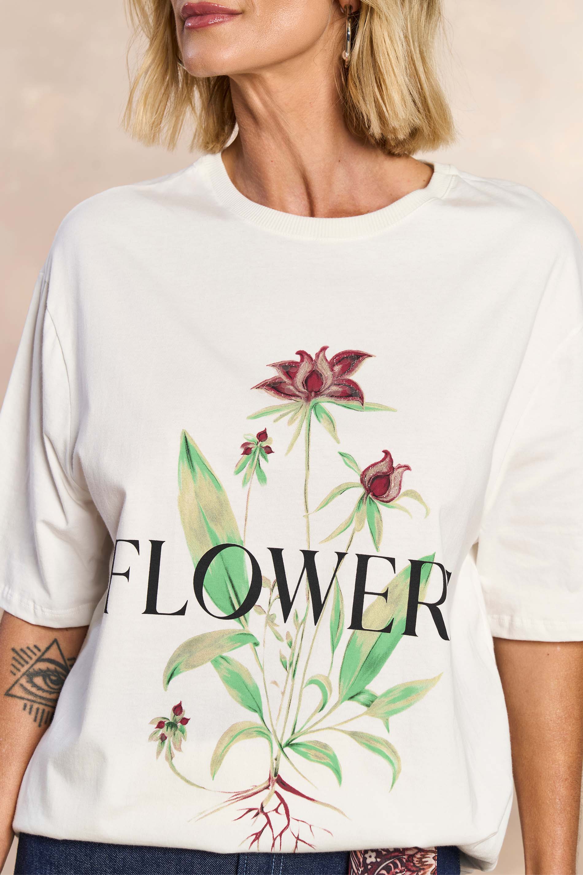 T-shirt Jardim Boho em Malha