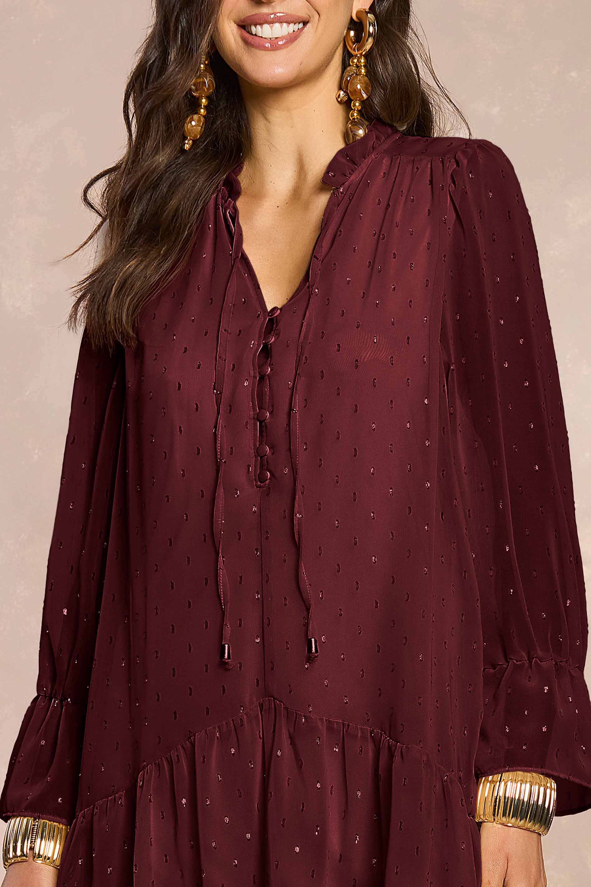 Vestido Curto Jardim Boho em Chiffon