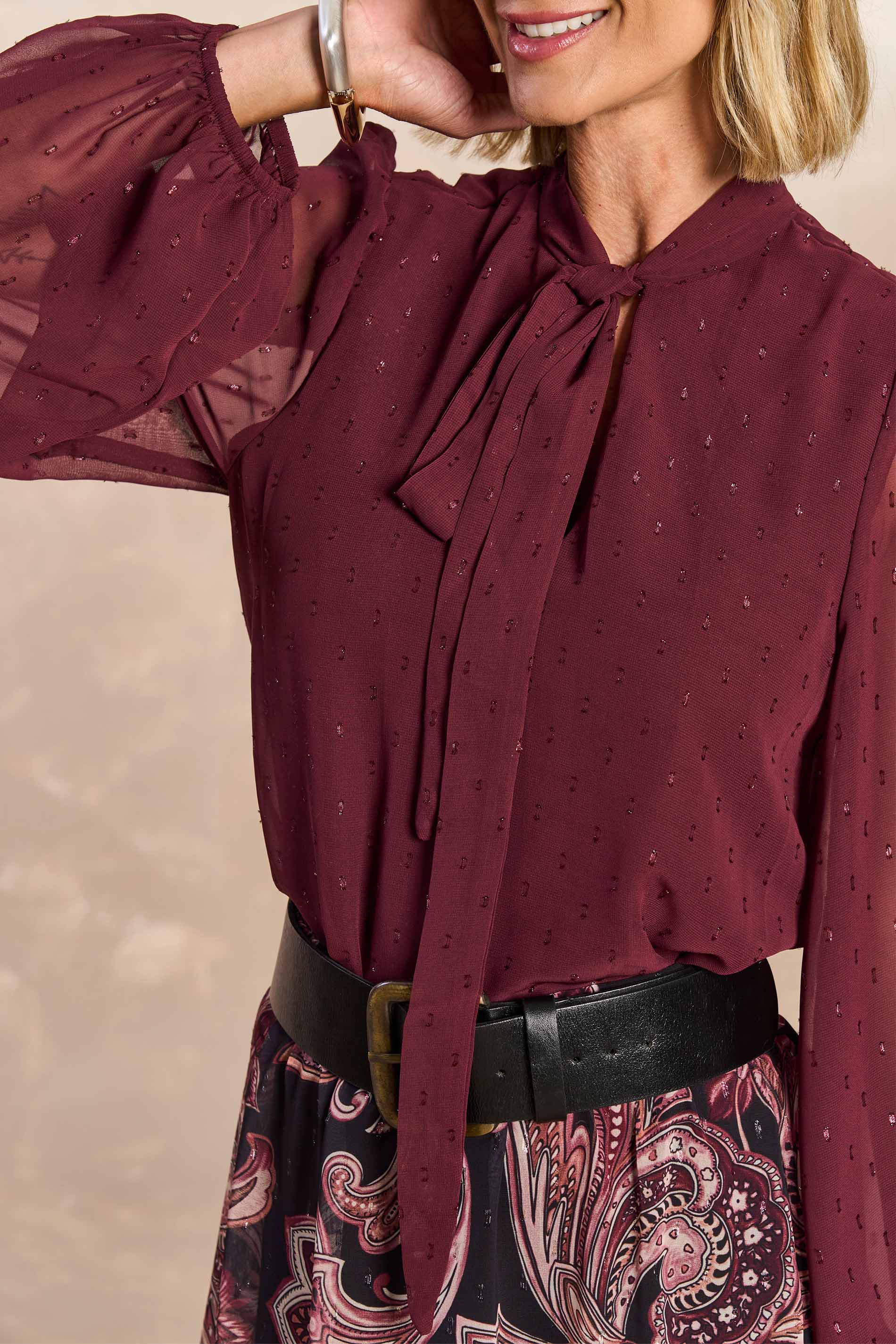 Blusa Jardim Boho em Chiffon