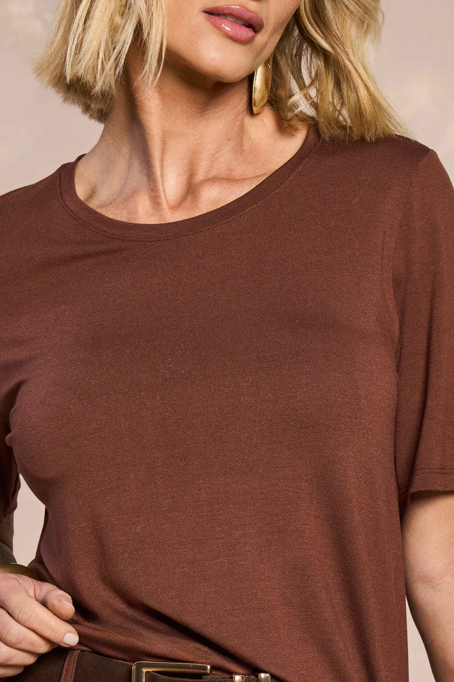 Blusa Jardim Boho de Manga Curta