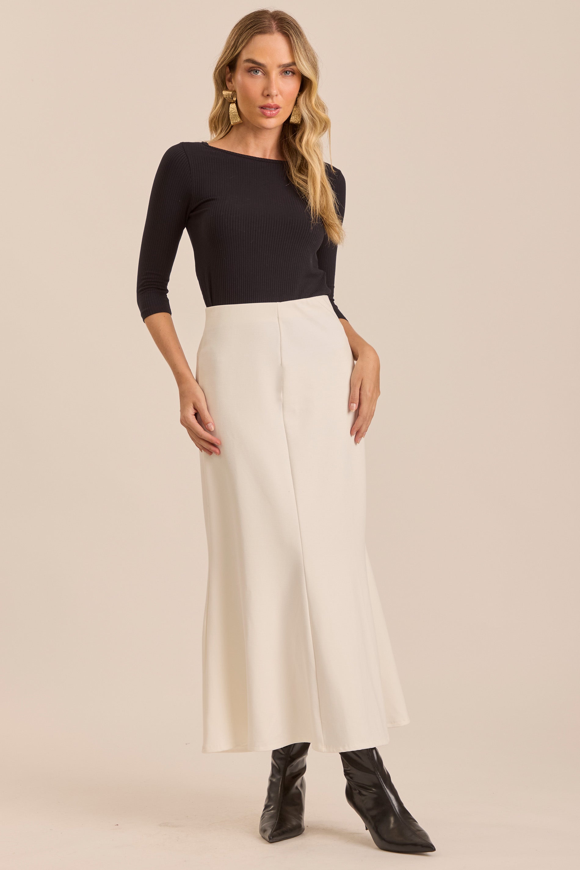 Blusa Mangas 3/4 Soft Garden em Viscose