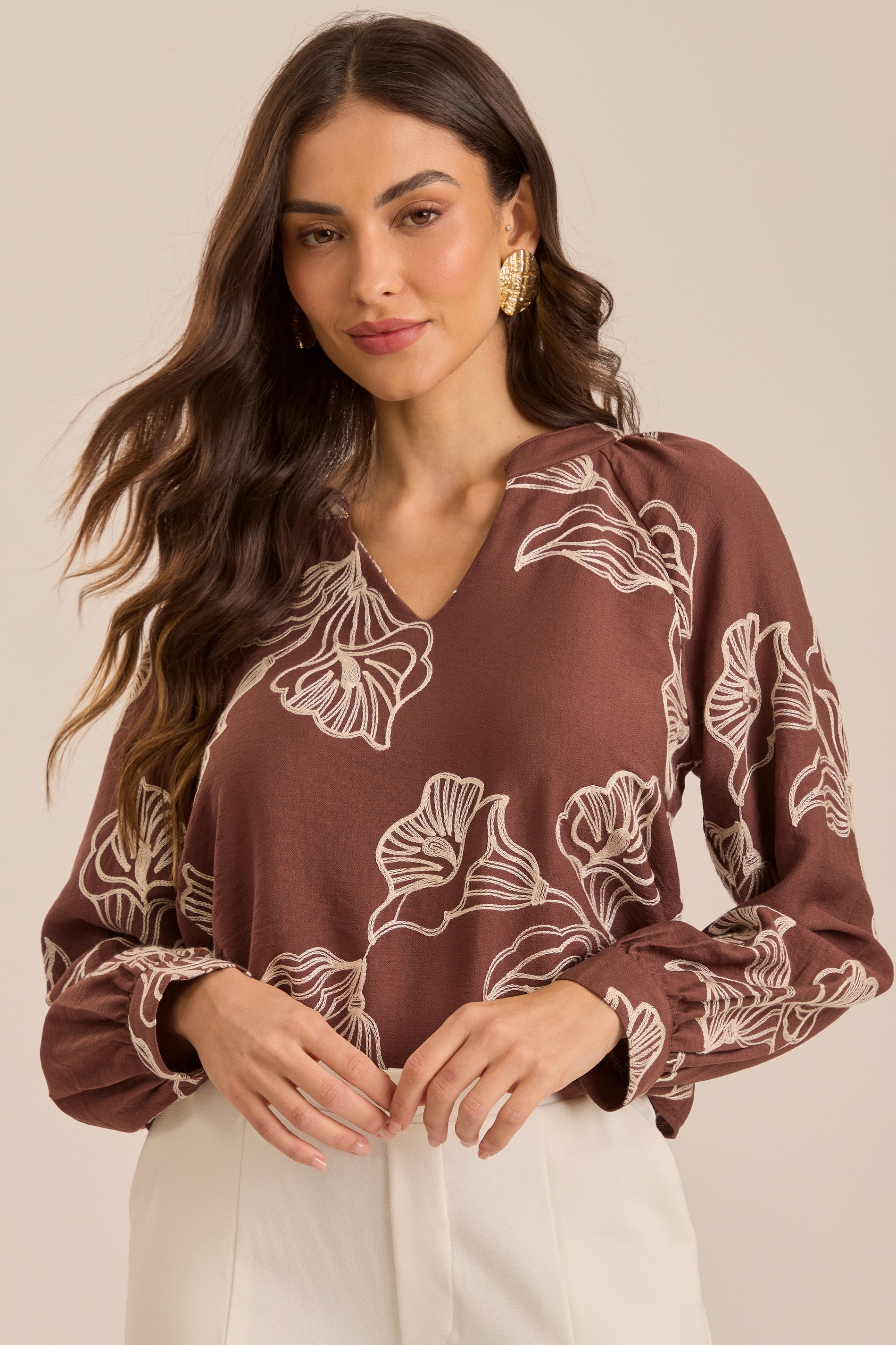 Blusa Jardim Boho Bordada