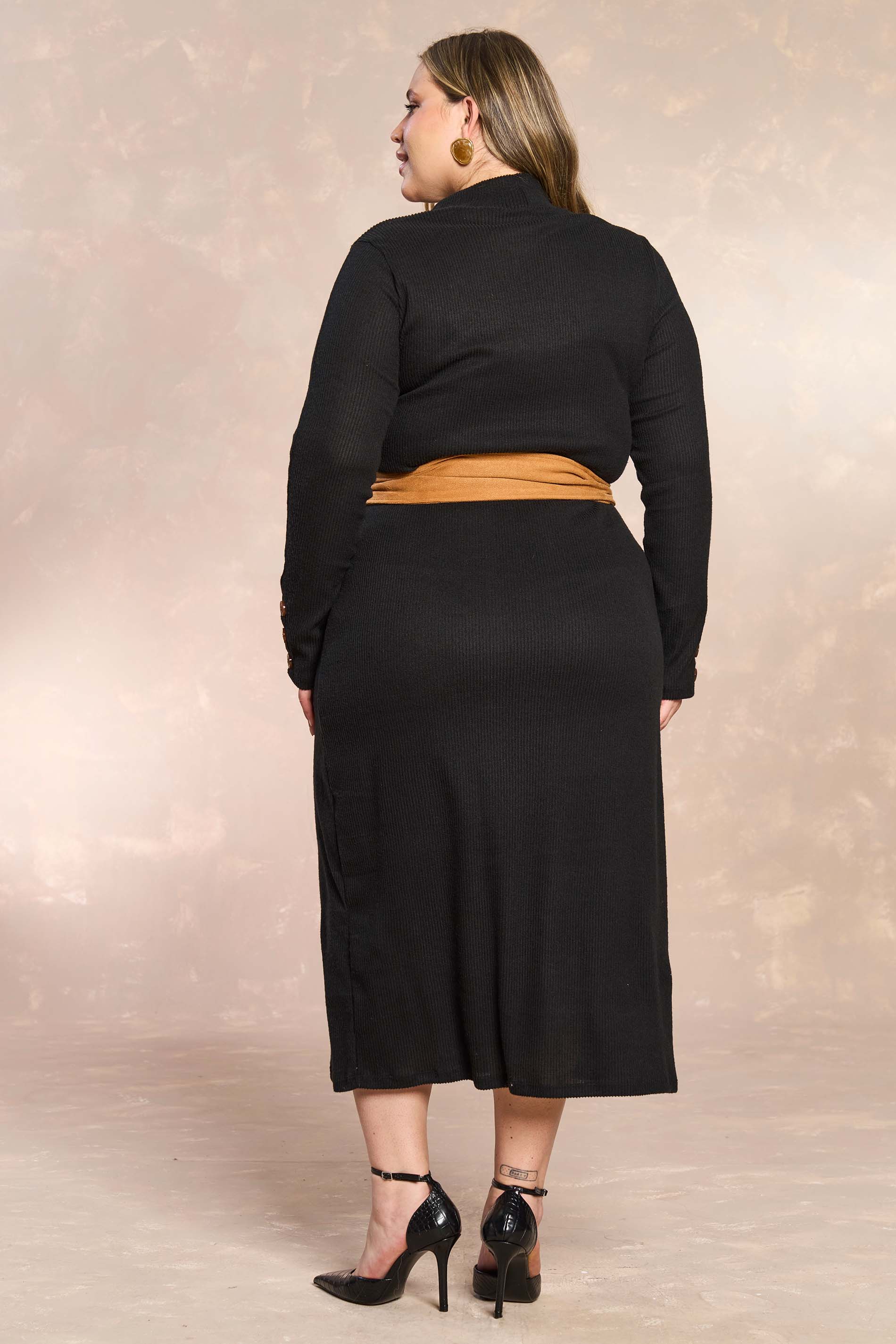 Vestido Midi Cozy Winter em Tricot