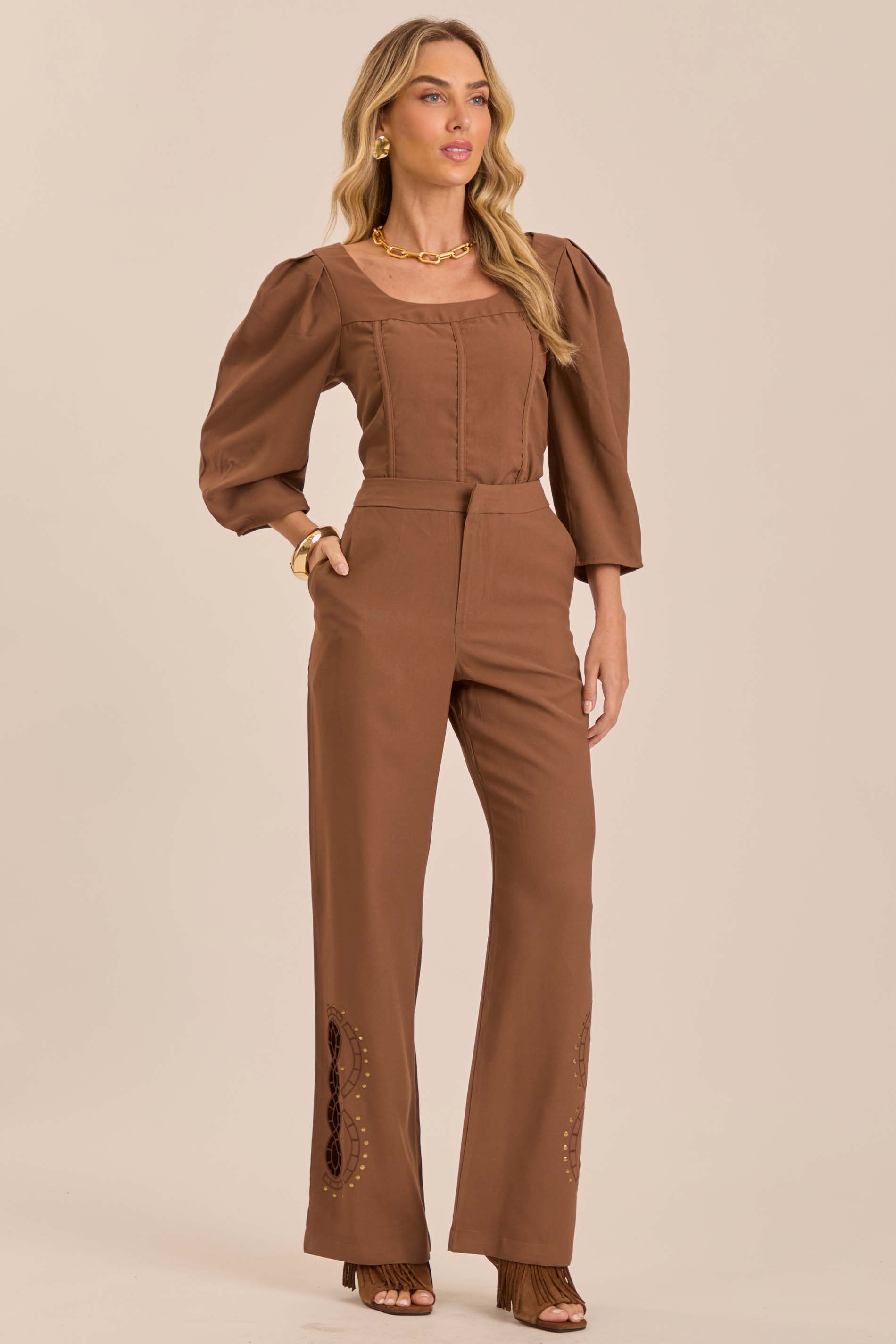 Blusa Jardim Decor em Alfaiataria